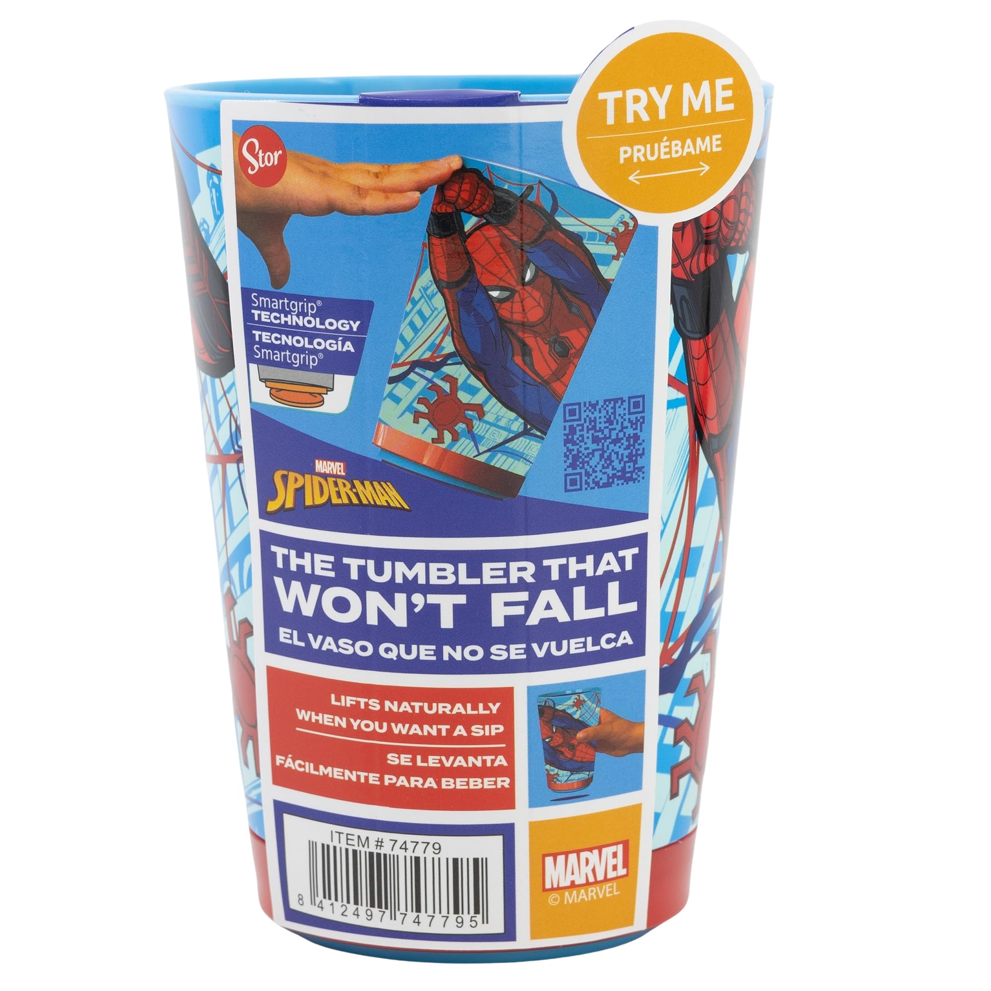 STOR VASO ANTIVUELCO PP 470 ML SPIDERMAN DIMENSION