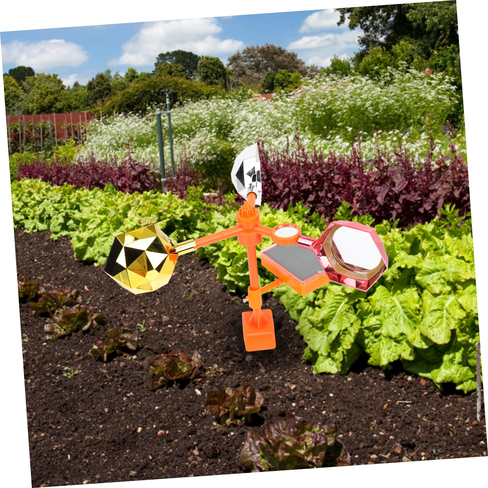 Yardwe 2 Piezas de Reflectante Exterior Cuervo halcón espantapájaros Paloma ahuyentador de pajaros Solar pajaros pájaros para el jardín Impermeable el plastico