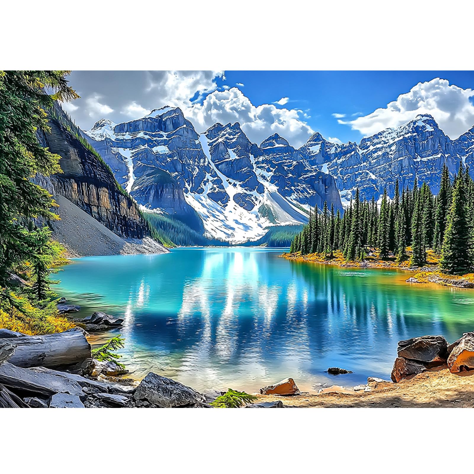 DAERLE Landschap Diamant Schilderij, 5D Diamond Art Kits Landschap, Diamond Painting Kits voor Volwassenen, Diamond Art Kits Diamond Picture Arts voor Thuis Muur Decor 30x40cm
