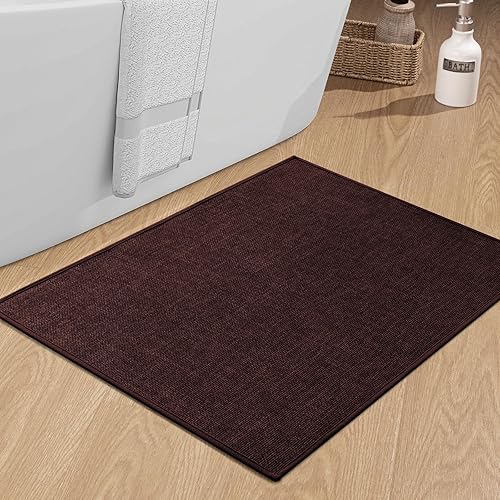Miniatura 115 de chakme Alfombras de baño de 47 x 17 pulgadas, ultra delgadas, antideslizantes, de secado rápido, absorbentes, para suelo de baño