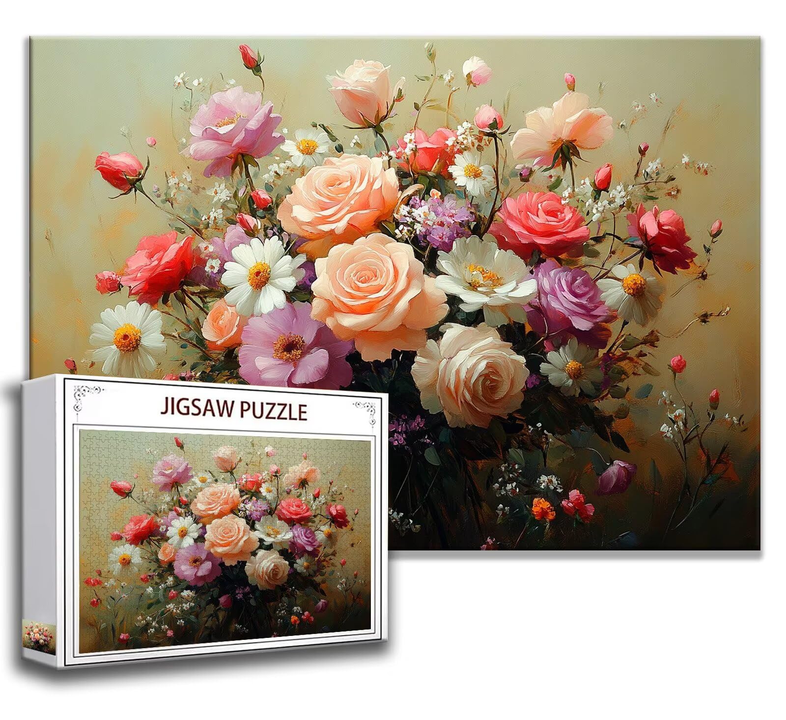Puzzle 1500 Piezas, Puzzle Flor Rompecabezas Adultos Desafiantes Imposible Puzzle 87 x 57 cm Grande Puzzle Flor DIY De Madera Puzzle 3 4 5 6 7 8 años Educativos Divertido Juego Familiar Decorar N-6
