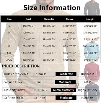 Mens Long Sleeve T Shirts Textured Casual Basic Tee Shirt Lightweight Pullover Crew Neck Shirts