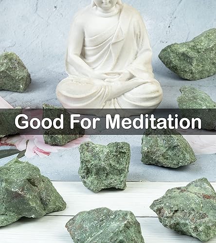 Miniatura 8 de Piedras y cristales en bruto de jade afgano, piedras preciosas crudas de más de 1,000 quilates para equilibrar chakras, rocas de cristal curativo