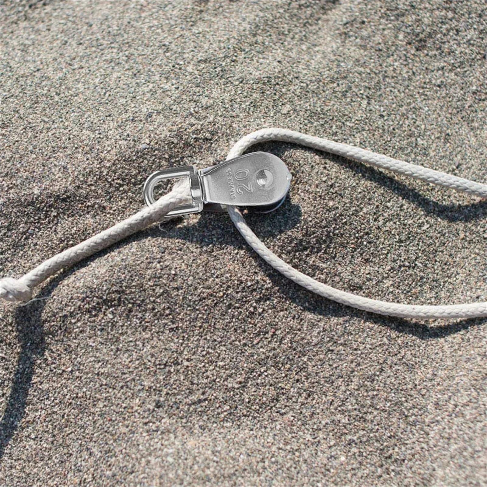Umlenkrollen Für Seile M15/20/25/32/50Edelstahl-Einzeldreh-Flaschenzug-Block-Kabel for Aufhängen des Abschlepprads(M50)