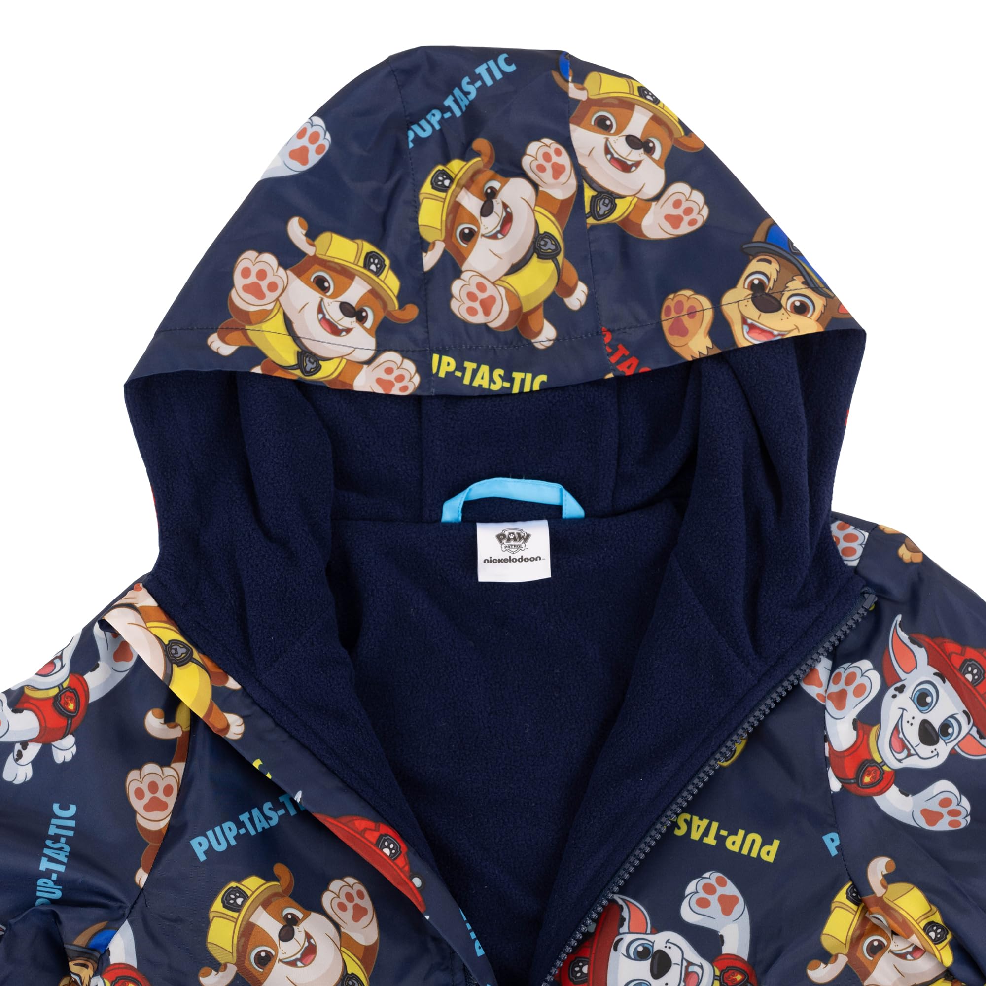 Paw Patrol / La Pat' Patrouille Imperméable avec capuche, veste doublée polaire isolante, Dark Blue, Bleu