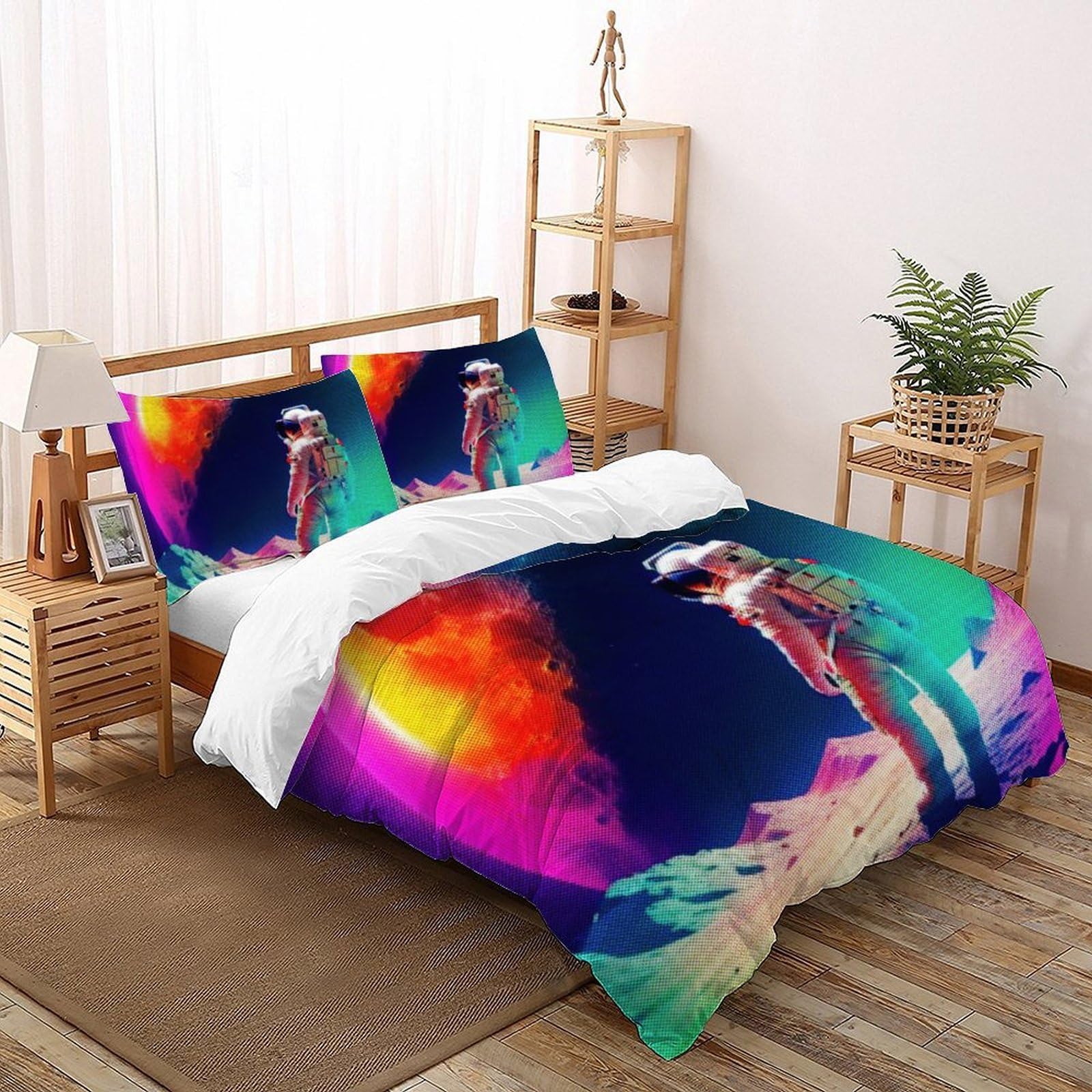 Housse de couette 3D garçon 220x240 cm avec taies d'oreiller king