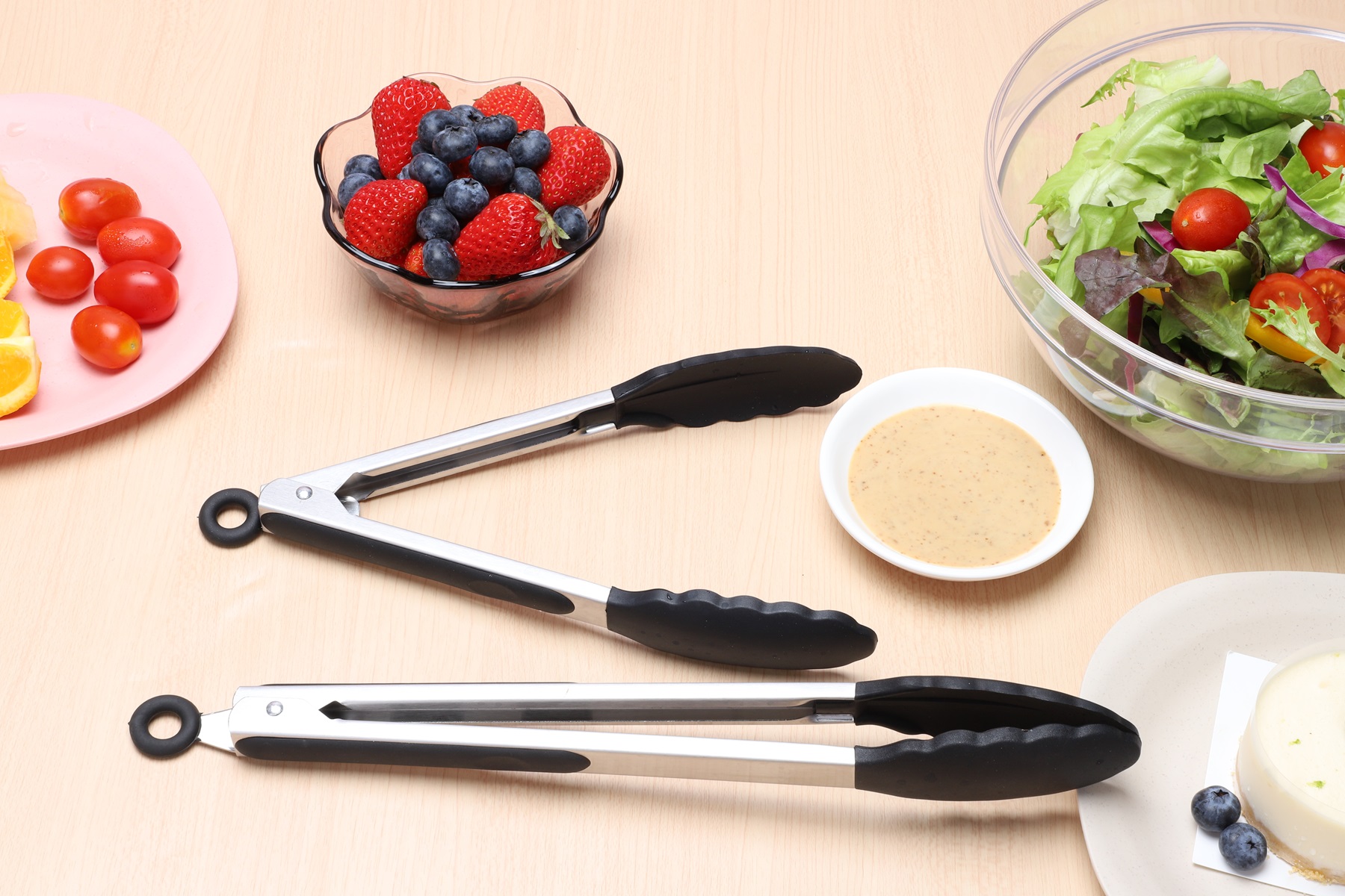 Amazon.com: HOTEC Premium Stainless Steel Locking Kitchen Tongs