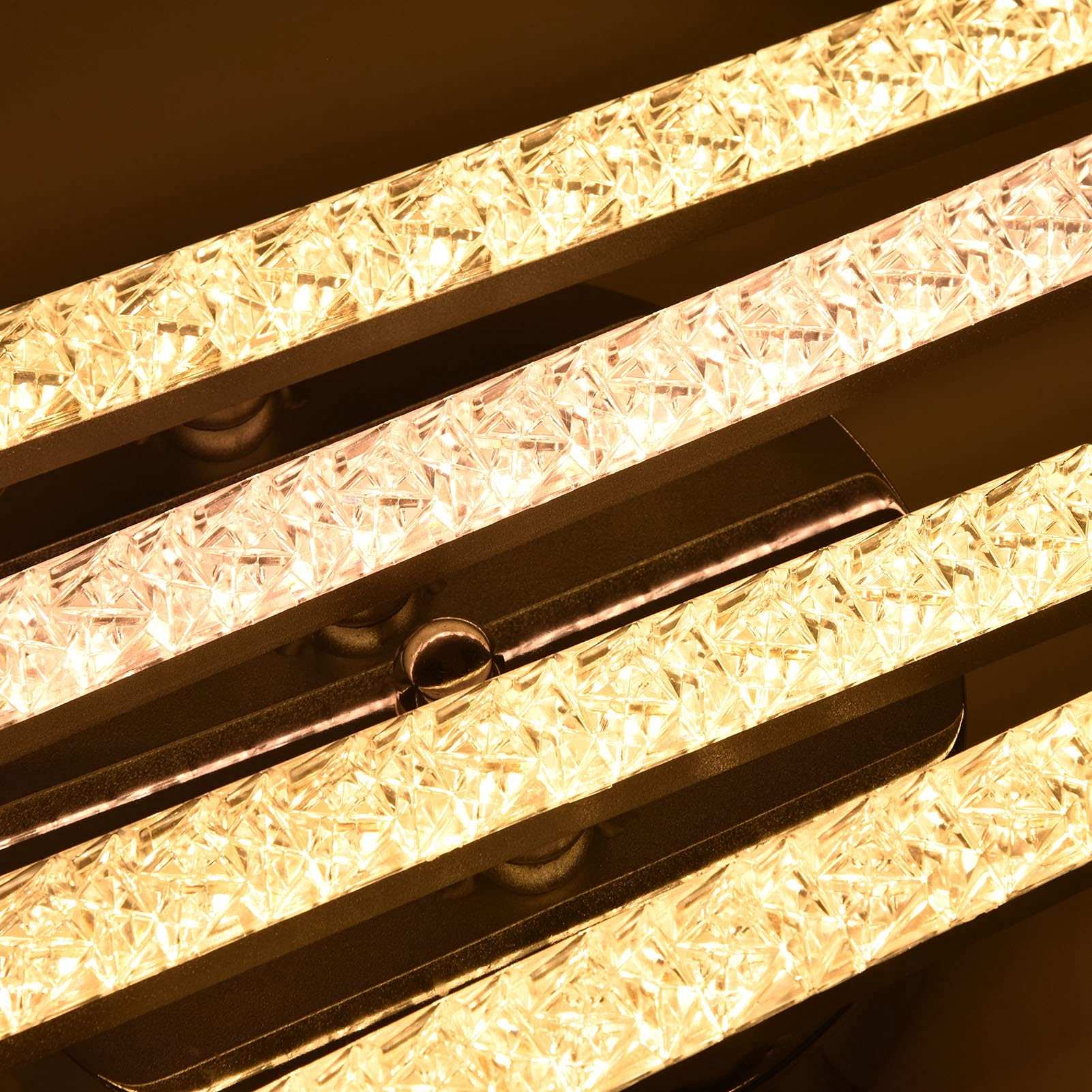 Moderna Lámpara de Techo LED, Diseño de 4 Tiras (Luz cálida)