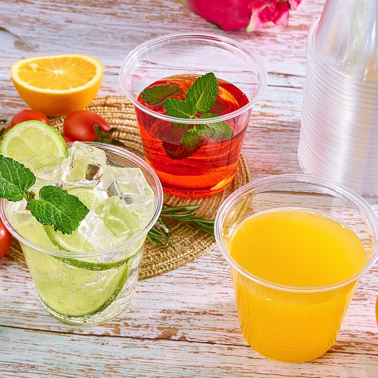 JOLLY CHEF 300 Pack Clear Plastic Cups, 9 oz Crystal Clear PET Party Cups, Classic Clear Disposable Wine Cups for Wedding, Thanksgiving, Birthday, Halloween, Christmas Party - Image 5