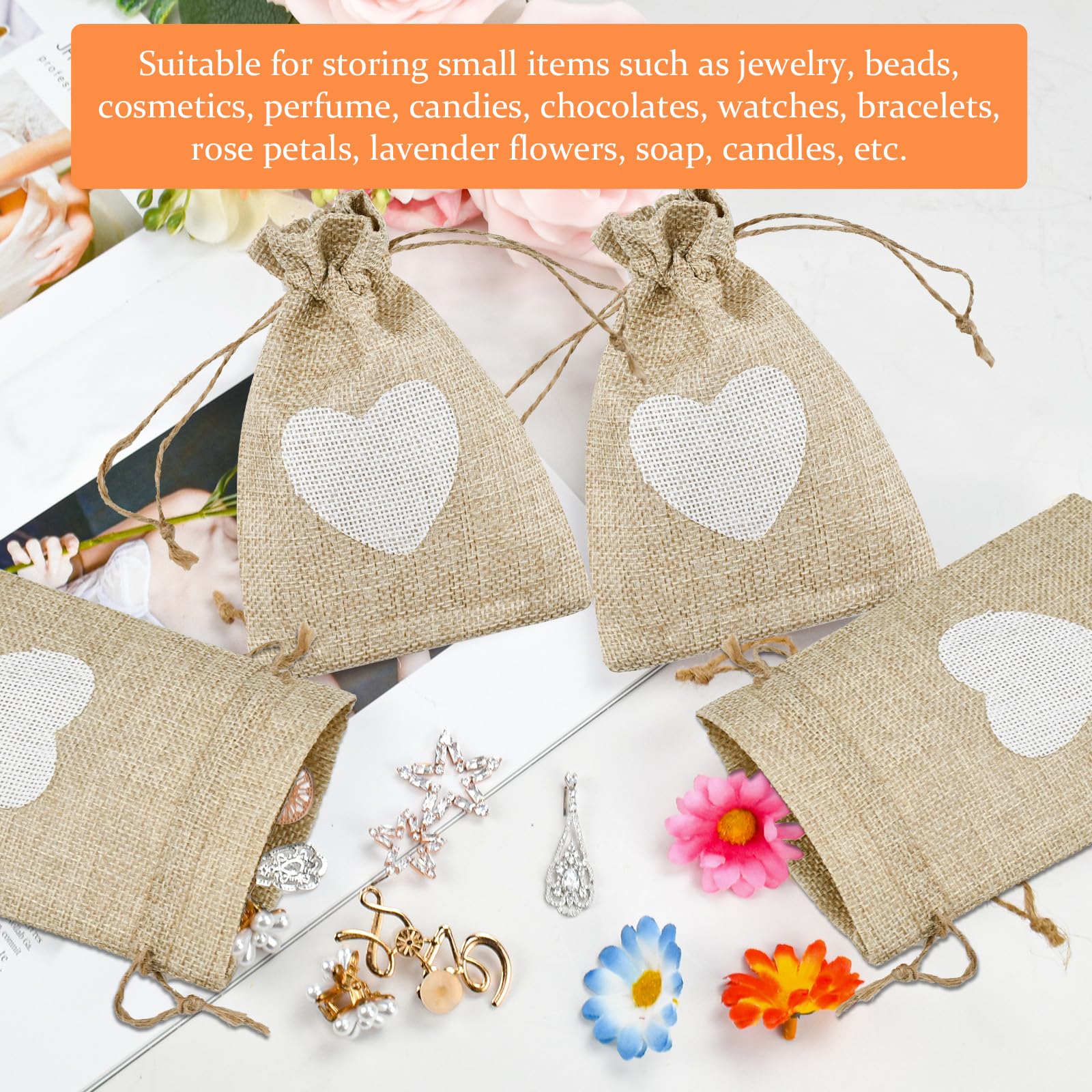 30 Sacchetti Regalo In Iuta Con Coulisse - 13x18 Cm - Per Matrimoni, Feste, Gioielli