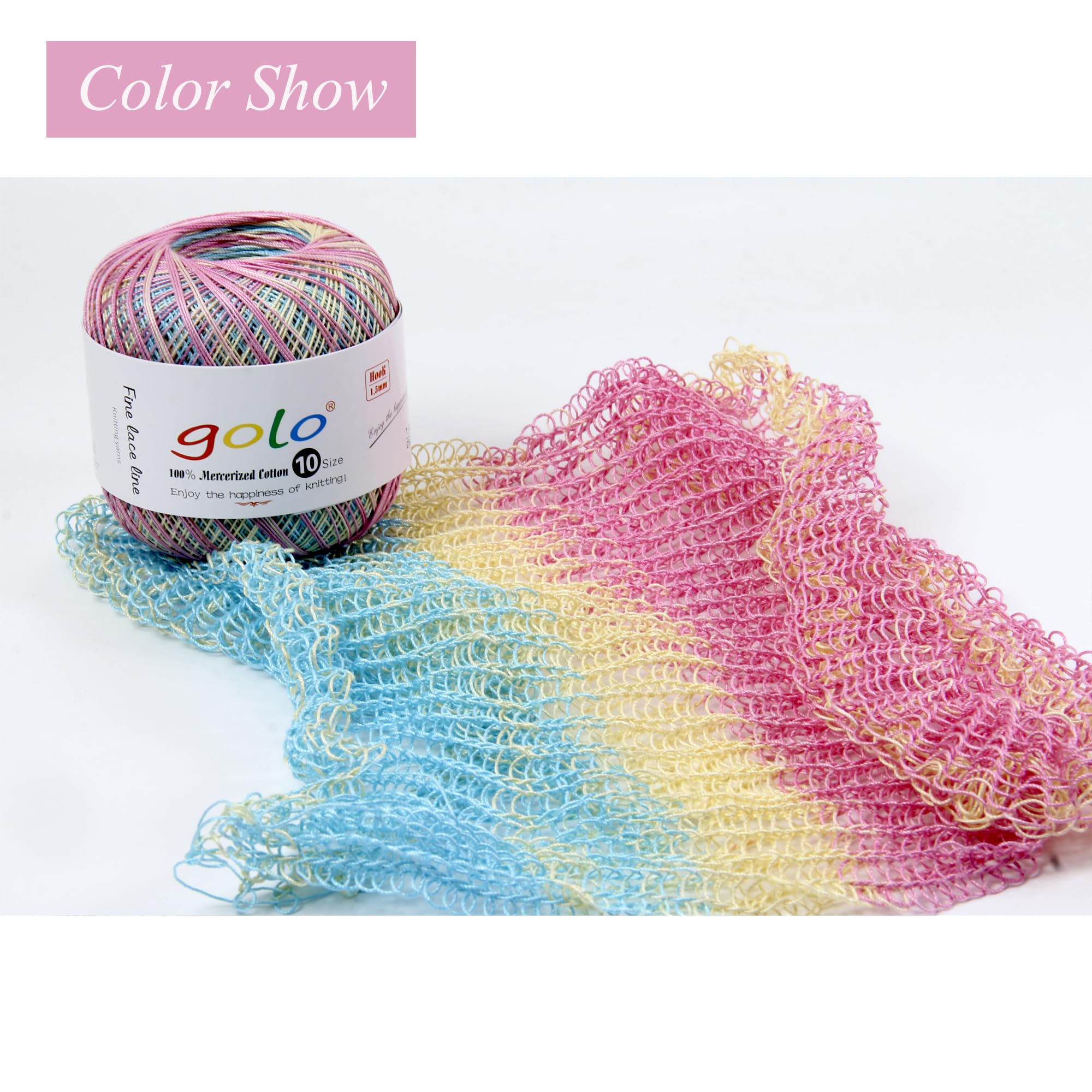 golo Crochet Thread Size 10 Yarn for Hand Knitting Lace Yarn Red-145, 6-D145 - Image 4