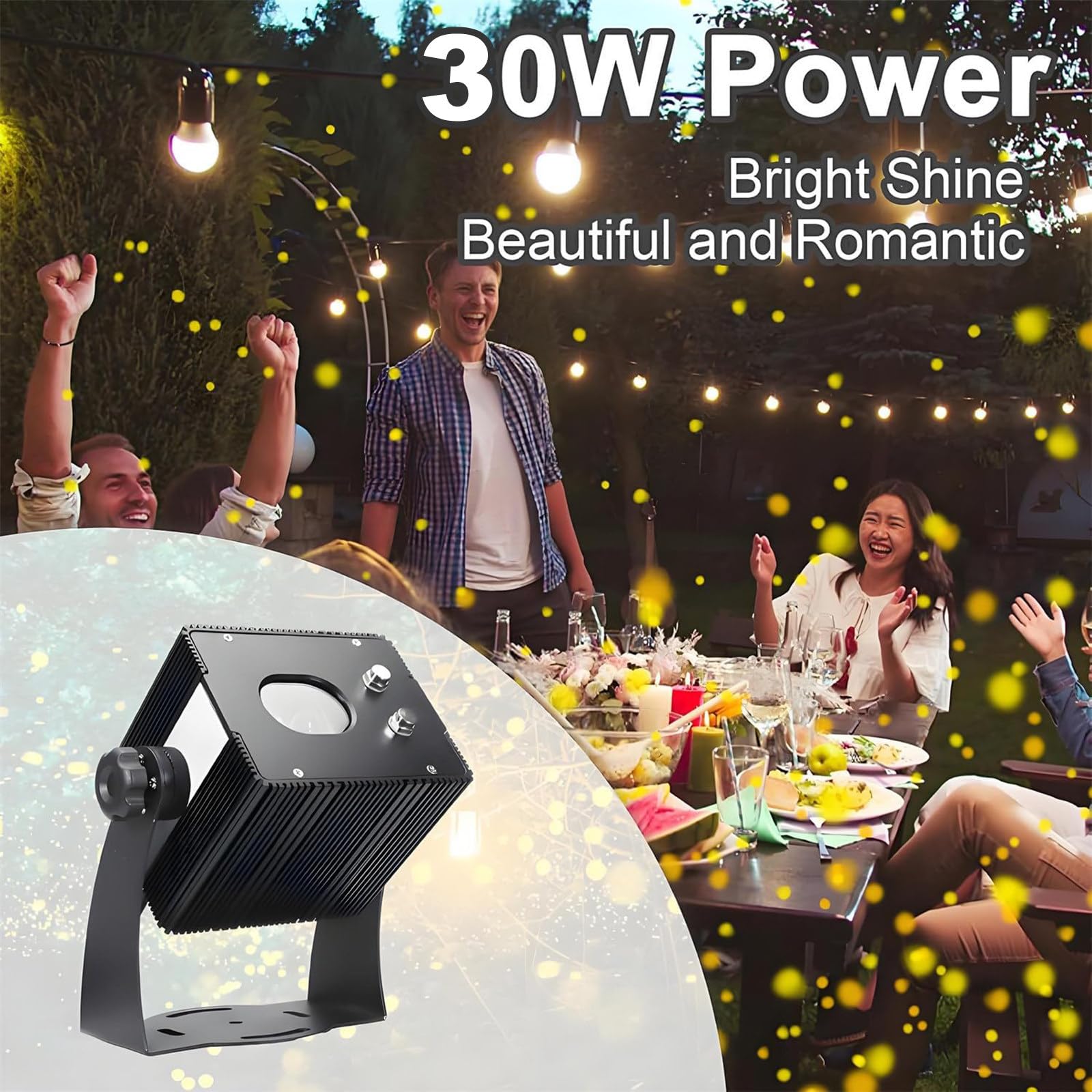 Proiettore Luminoso Natalizio Impermeabile, Lampada proiettore dinamica Effetto lucciole, luci di proiezione per Esterni da 450 NM, Ideale per Giardino, Patio e Feste di Natale Blue