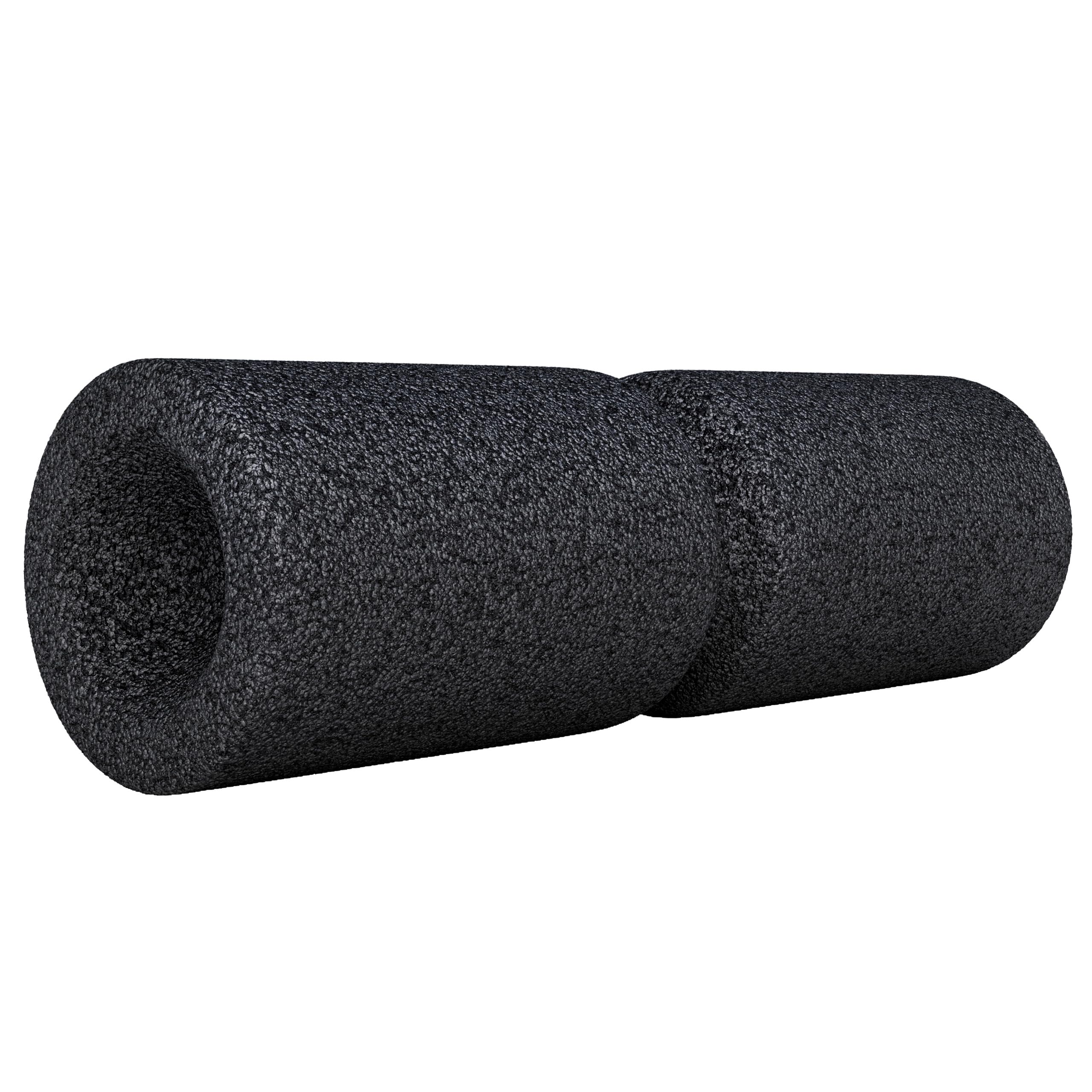 GORILLA SPORTS® Faszienrolle - mit Umlaufrille, 38 cm, Hochdichter Schaumstoff, Schwarz - Foam Roller, Massagerolle, Schaumstoffrolle für Rücken, Beine, Wirbelsäule, Tiefengewebe, Massage, Yoga