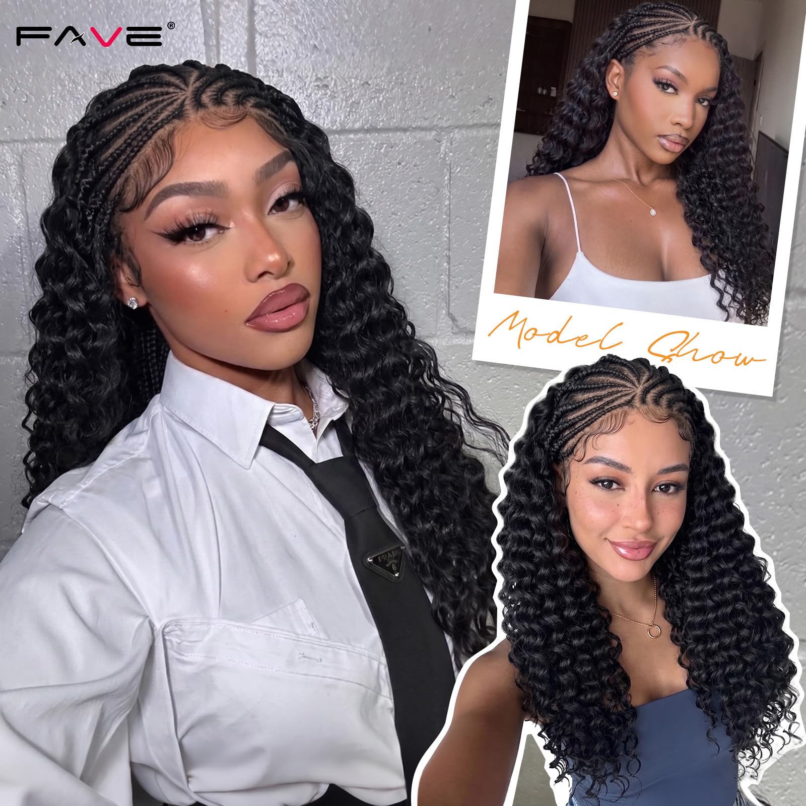 13x6 Lace Front Synthetic Wig Glueless Cornrow Curly 22 Inch Daily Use Natural Human Hair Wigs 13X4 13X6 Glueless Lace Frontal Wig  main image 4