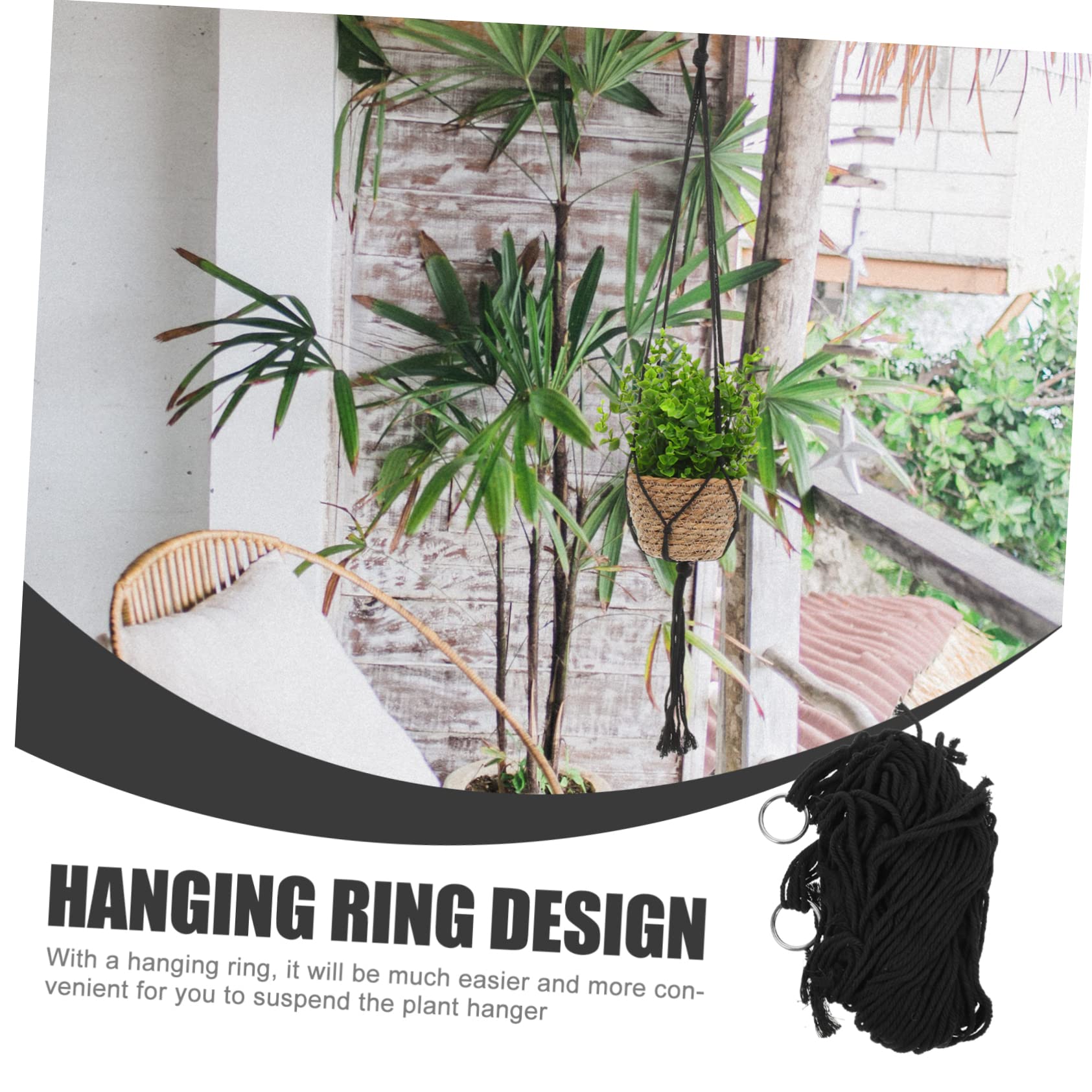 Gancio per Piante in Macramè per Fioriere Sospese Cestino Decorativo per Vasi da Appendere 6 Portavasi Intrecciati per ed Esterni