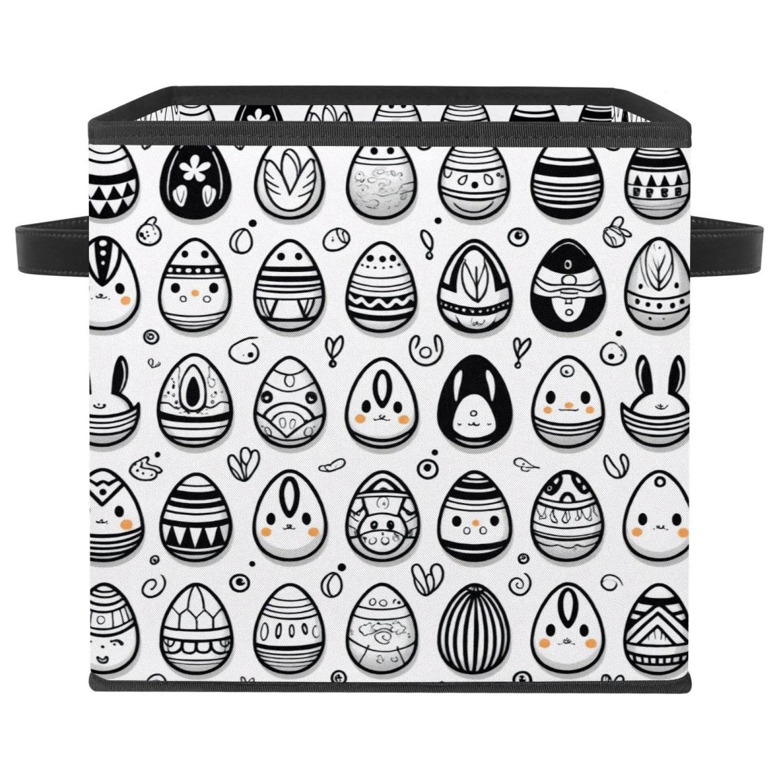 Cesta de almacenamiento para estantes con diseño de huevos de Pascua