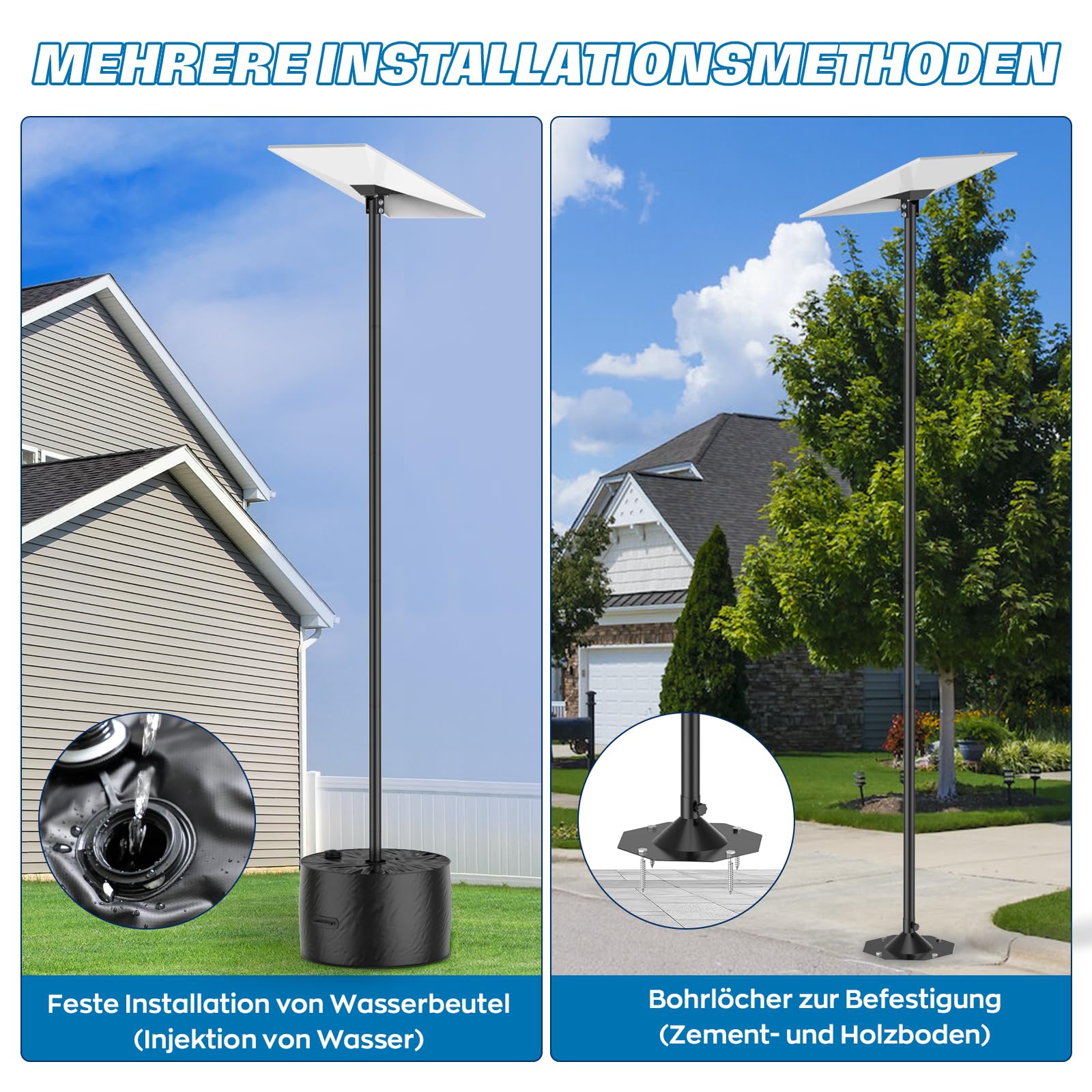 IMAYCC Kit de Support Starlink Gen 3 Longue, 7.9FT Réglable Starlink Ground Pole Mount Gen 3 avec Adaptateur de Tube StarlinkGen 3 Internet Standard pour Cour Jardin Extérieur