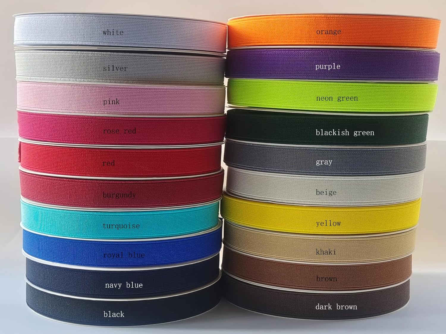 Elastic Bands 1 Inch Heavy Stretch Elastic Strap 10 Yards for Sewing Pants Waistband Crafts(Khaki, 132518)