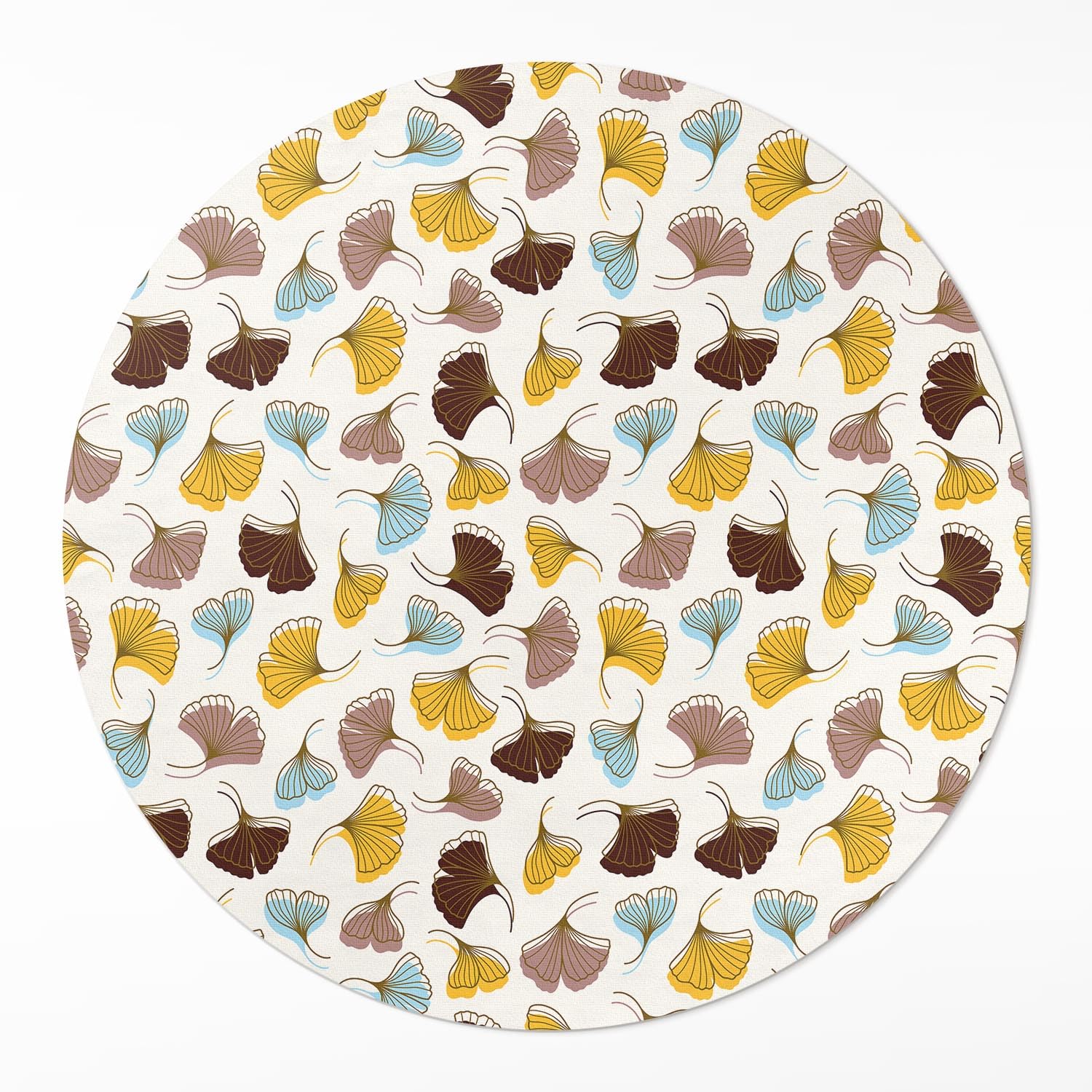 Tapis Vinyle ø50 cm Rond Cuisine Résistant Rayure PVC Durable