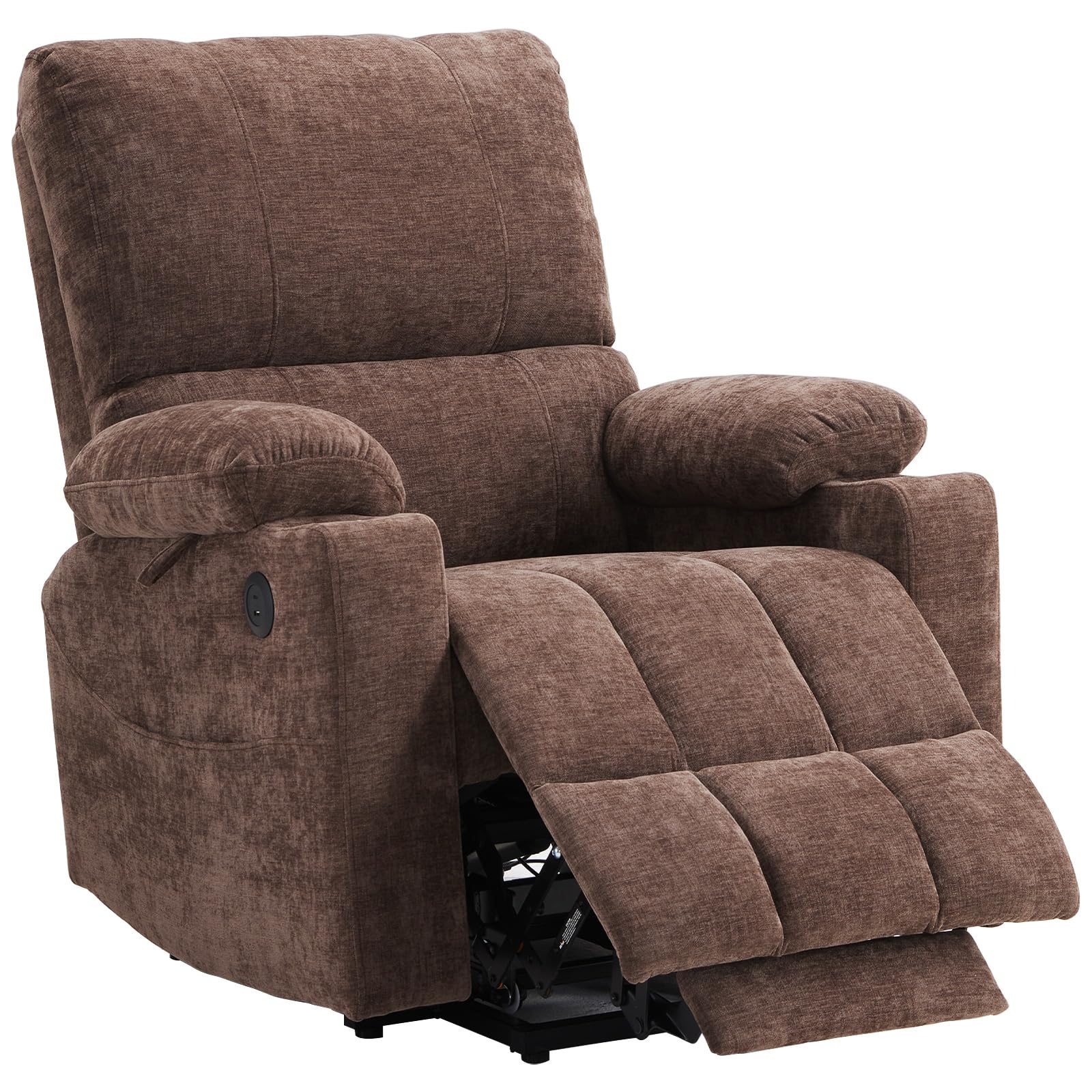 oversized recliner chair 360 swivel rocker recliner for big man extra wide manual recliner overstuffed soft glider rocking sofa chair for living roombeige