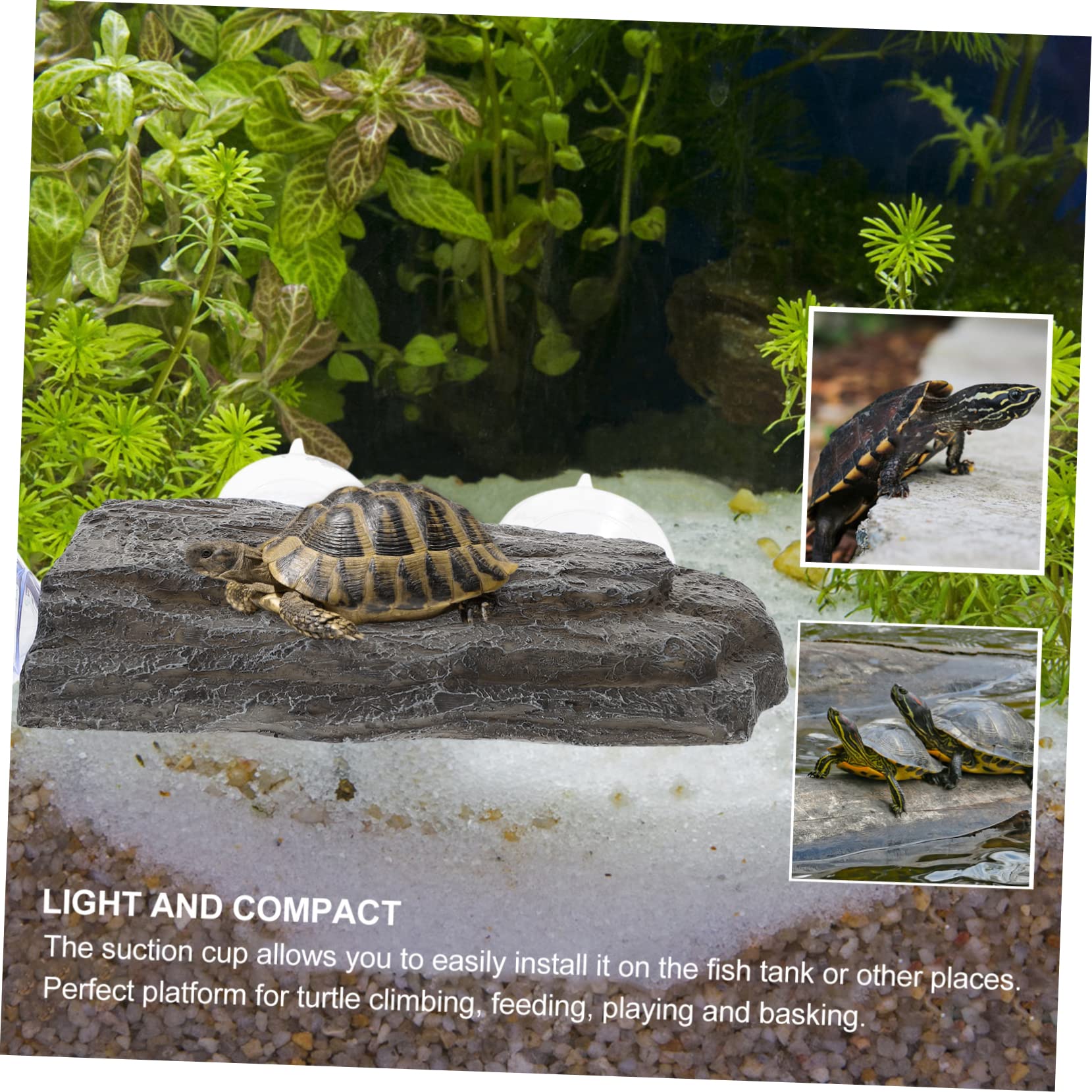Plataforma De Basking para Tortugas con Ventosas Fuerte y Diseño para Acuarios y Terrarios Multi-Funcional y Decorativa