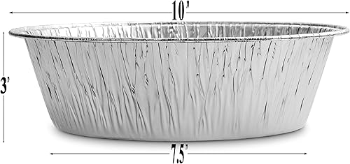 Miniatura 4 de Moldes de aluminio holandés de 10 pulgadas para horno, molde desechable para pasteles y sartenes de papel de aluminio extra profundas para hornear,