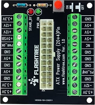 ひなページ Amazon.com: whiteeeen ATX Breakout Board Black 24/20 Pins