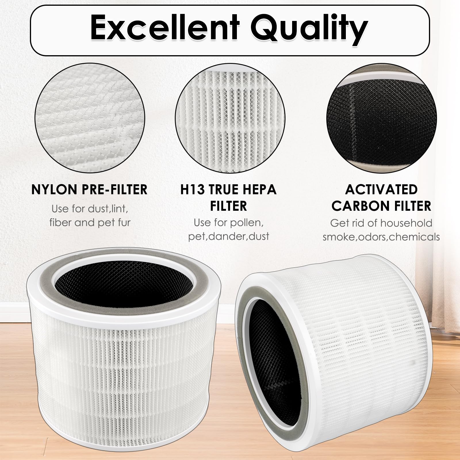 200S-RF Compatibile Con Il Purificatore D'aria Levoit, True HEPA 3 In 1 Filtro A Carbone Attivo 78865311
