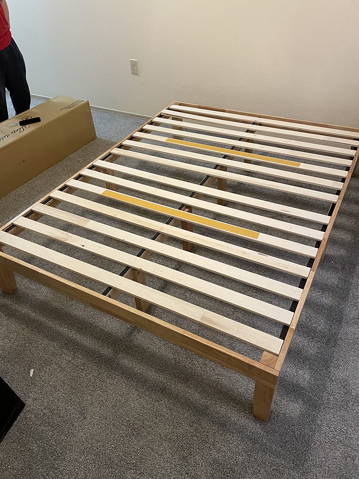 38/mo Finance KOMFOTT 14 Inches Wood Platform Bed Frame Queen Size