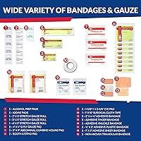 Vista 3 de Fully Stocked Trauma First Aid Kit – First Responder II Bag with Tools, Gauze, Bandages, Scissors & Gloves – Compact & Portable – OSHA and ANSI