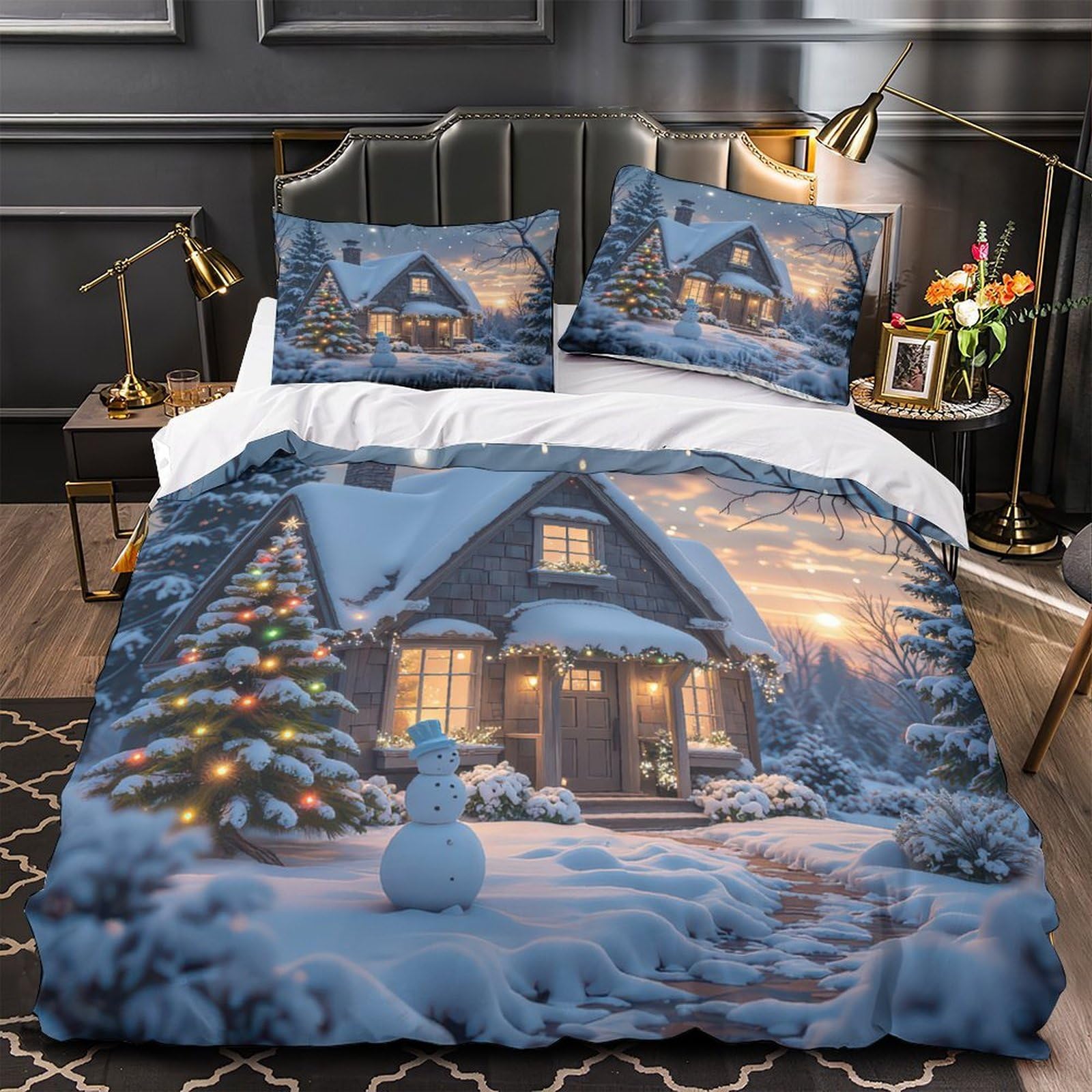 Housse de couette fermeture éclair respirante pour lit double ado garçon