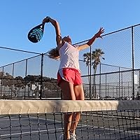 Vista 6 de Padel Racket Carbon Fiber Surface with EVA Memory, Flex Foam Core - Lightweight Padel Racquet Verde/Negro