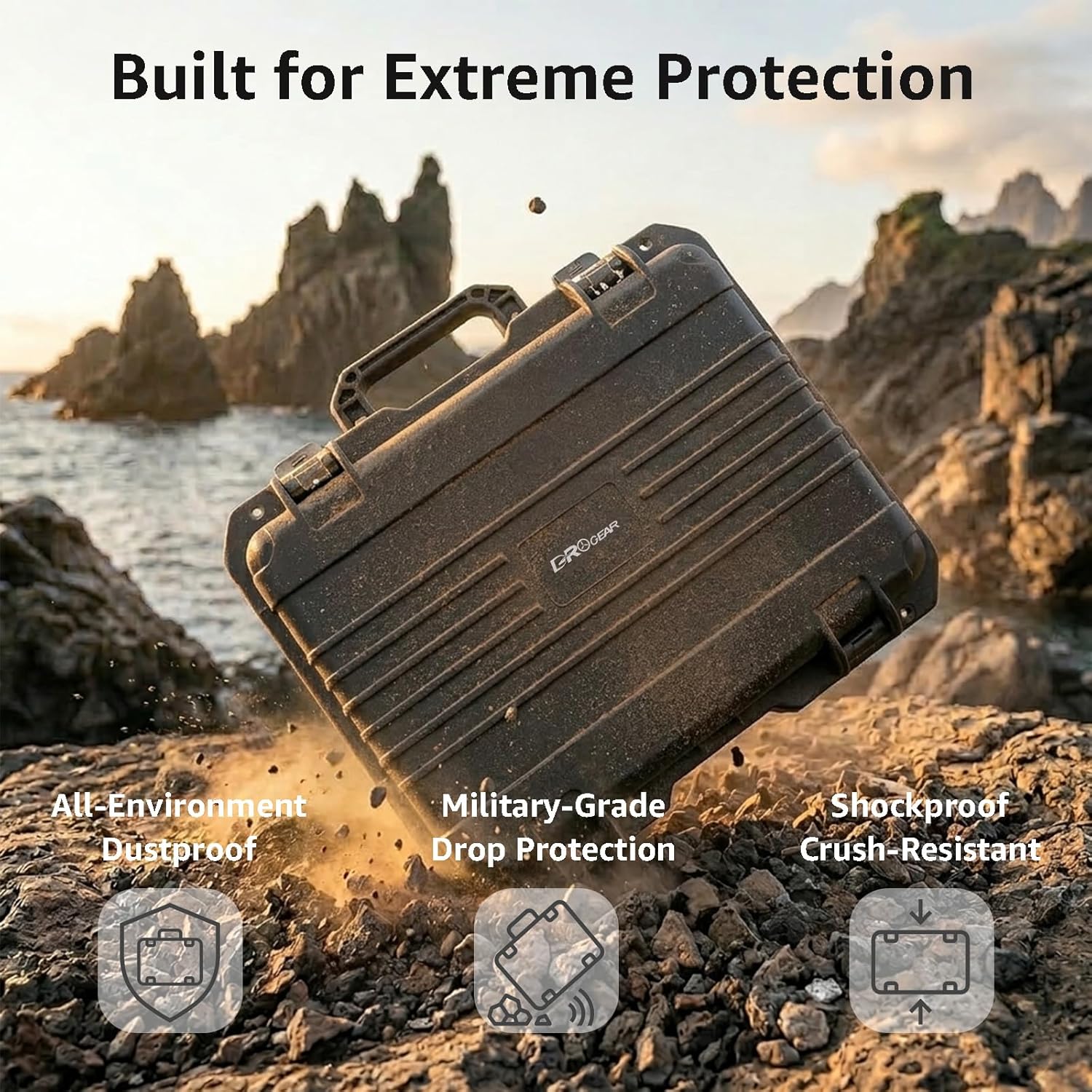 Waterproof Hard Case for DJI Air 3S Fly More Combo | Holds Up to 6 Batteries | DJI RC2 / RC-N3 / N2 Remote Controller, Propellers, Charging Hub and Accessories | Shockproof, Dust-proof
