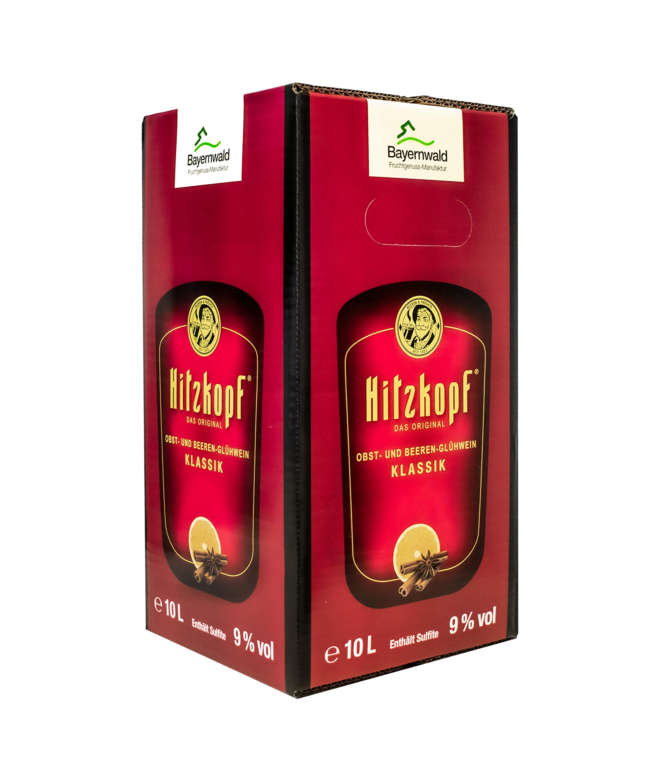 Bielmeier Bayernwald Hitzkopf Klassik roter Glühwein 9,0% vol 3x10 Liter Bag-in-Box