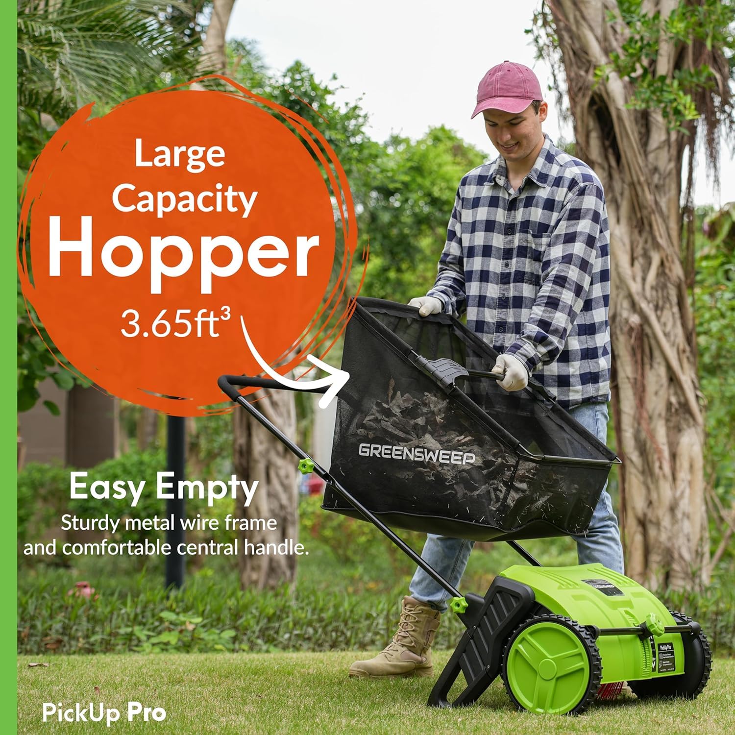 GreenSweep Pickup Pro V2 – Powerful Lawn Sweeper -3 GreenSweep Pickup Pro V2 – Powerful Lawn Sweeper -3