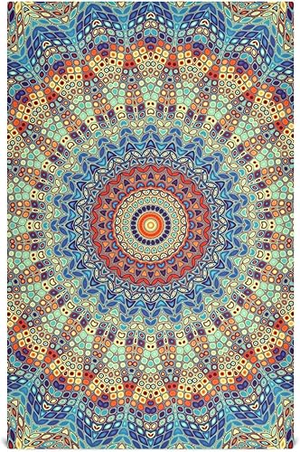 Juego de 4 paños de cocina con diseño de mandala, suaves, absorbentes, para colgar y secar rápidamente, 18 x 28 pulgadas