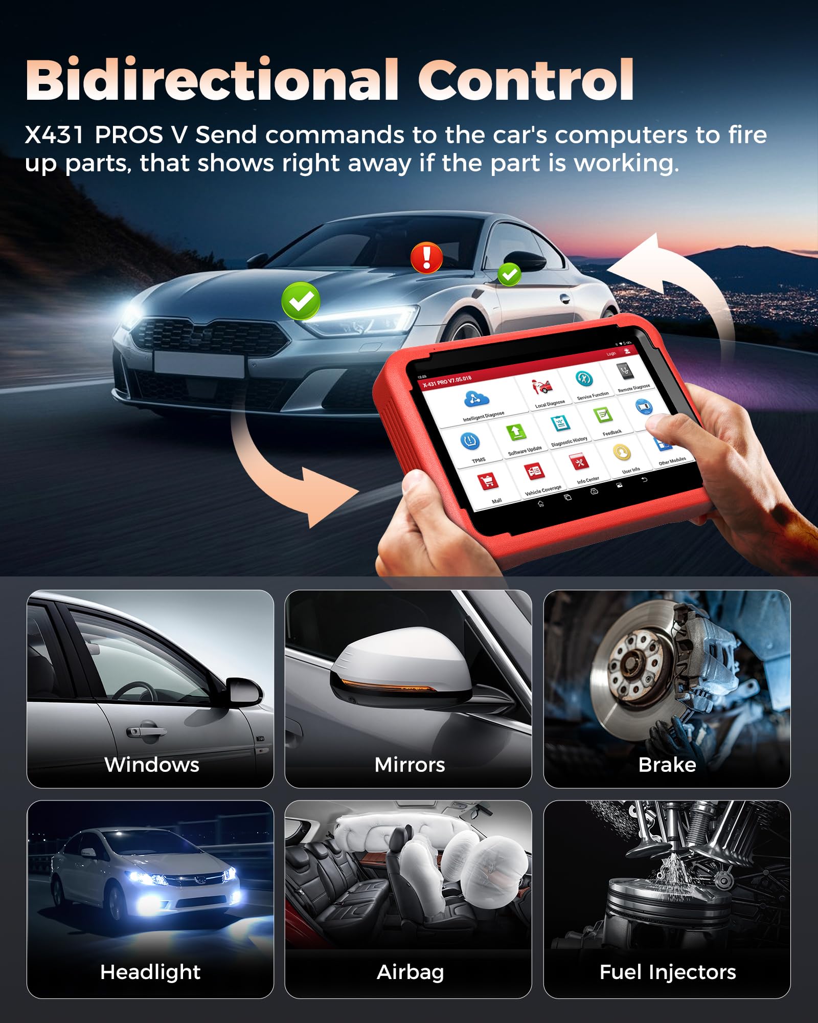 LAUNCH X431 PROS V5.0 Strumento Diagnosi OBD2 Auto Diagnostica | Bidirezionale, Bluetooth Italiano Sistema Completo, Codifica ECU, 38 + Funzione, CANFD&DOIP, 2 Anni di Aggiornamento