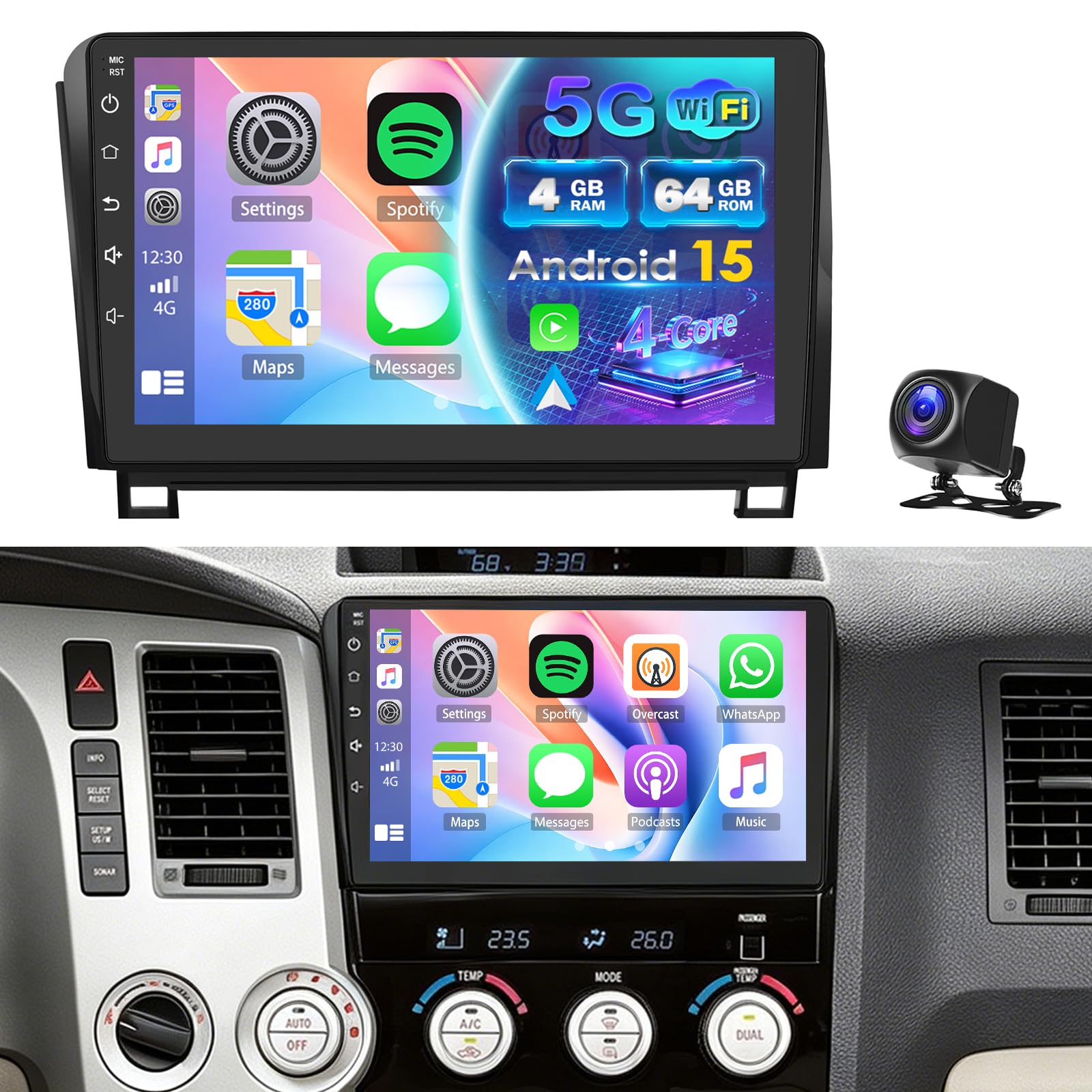 Photo 1 of Hiolpen 4+64G Android Car Stereo for Toyota Tundra/Sequoia