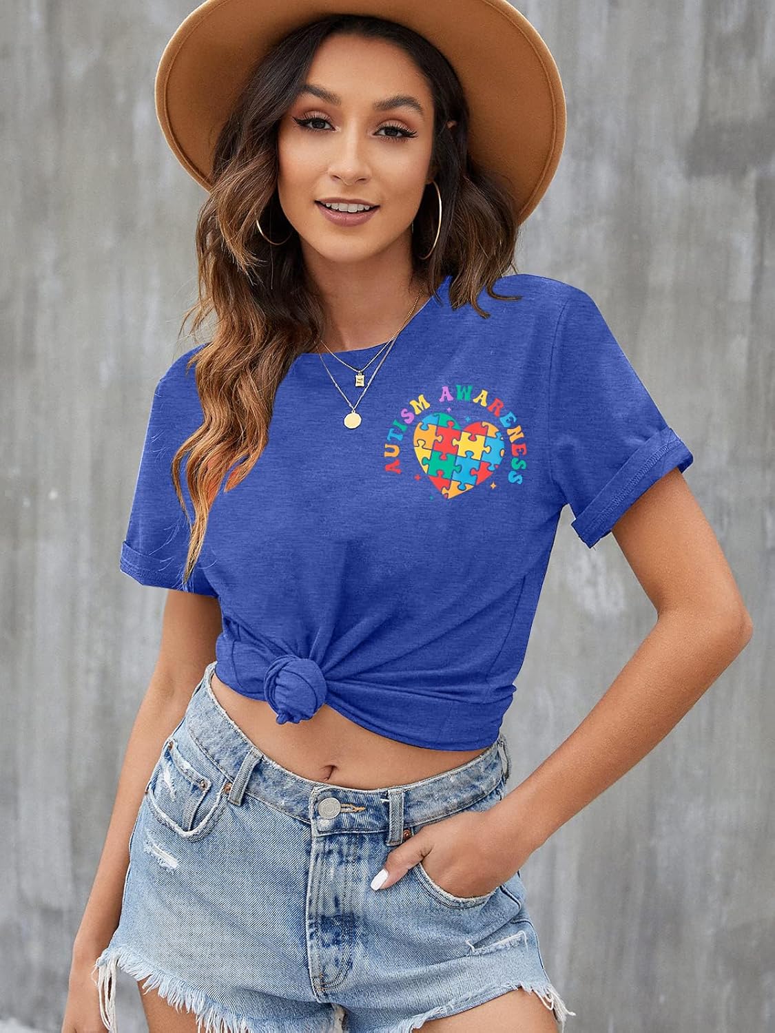 Autism Awareness Shirt Women Love Needs No Words Shirt Autism Special Education Love Heart Puzzle Piece Short Sleeve Tee - Image 4