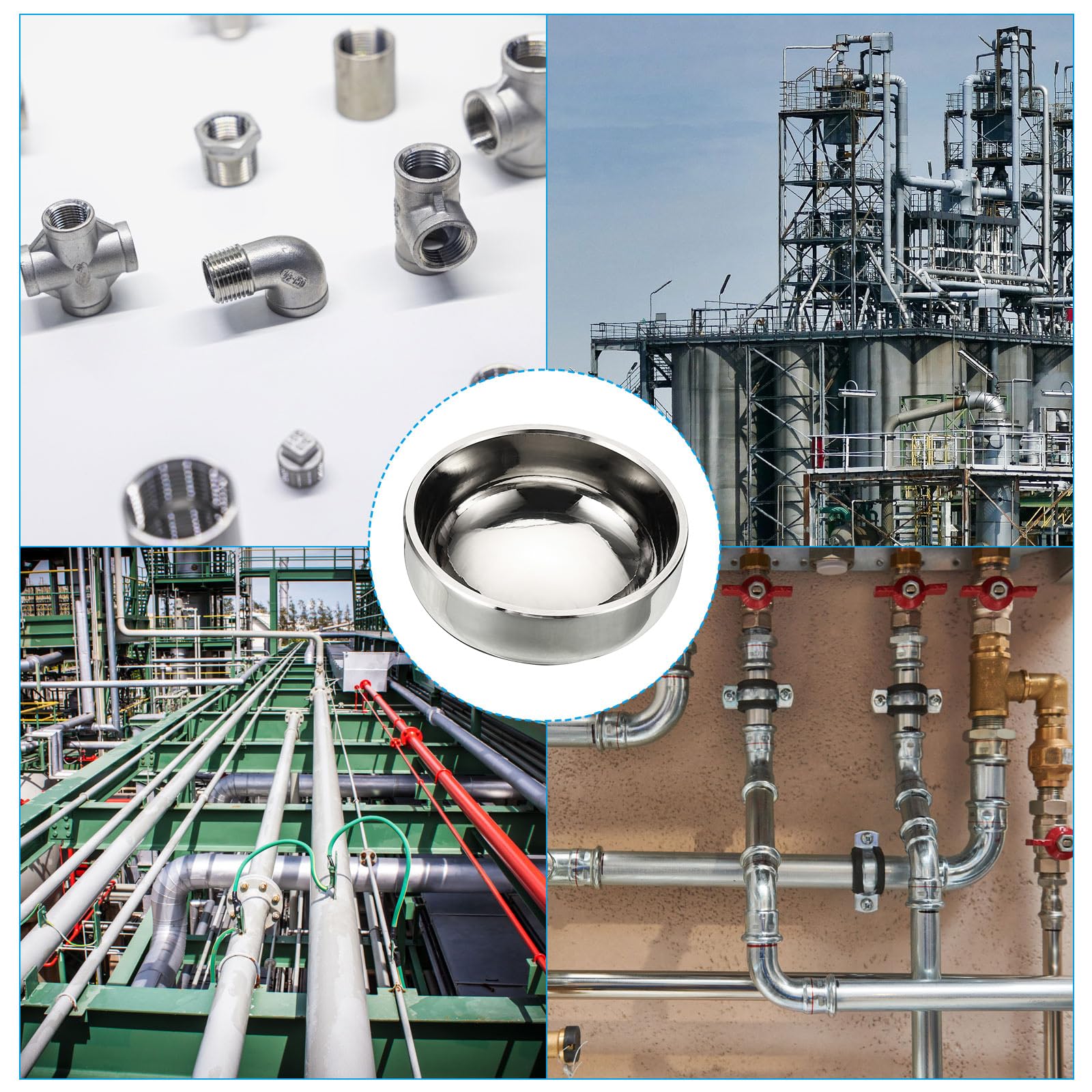 Amazon.co.jp: PATIKIL パイプエンドキャップ 2個入り 304ステンレス鋼