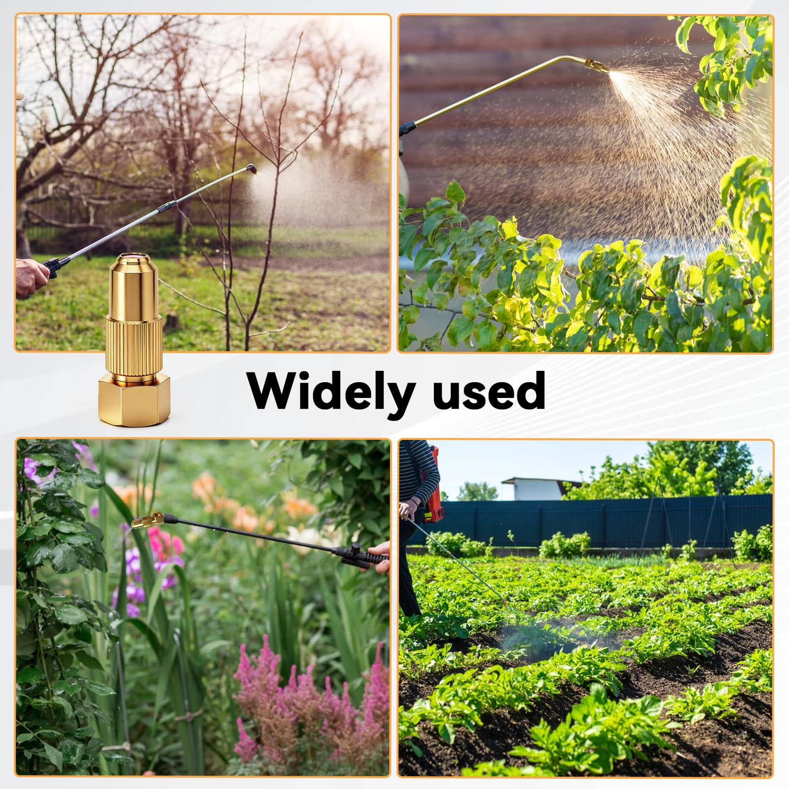 Messing-Sprühdüsen, verstellbare Keramik-Sprühdüsenspitzen mit Nebel- und Stream-Modi, robuste Sprühdüse, Ersatz für Rasen, Garten, Bauernhof, Obstgarten, 20 Stück