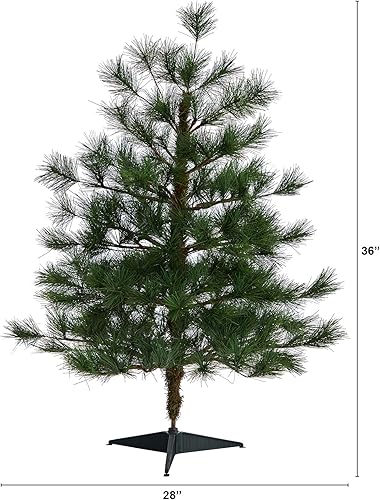 Miniatura 2 de Nearly Natural Yukon - Árbol de Navidad artificial de pino mixto con 213 ramas doblables, color verde