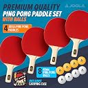 JOOLA 4-Player Indoor Table Tennis Hit Set (Bundle Includes 4 Rackets/Paddles, 8 Balls, Carrying Case) gallery image