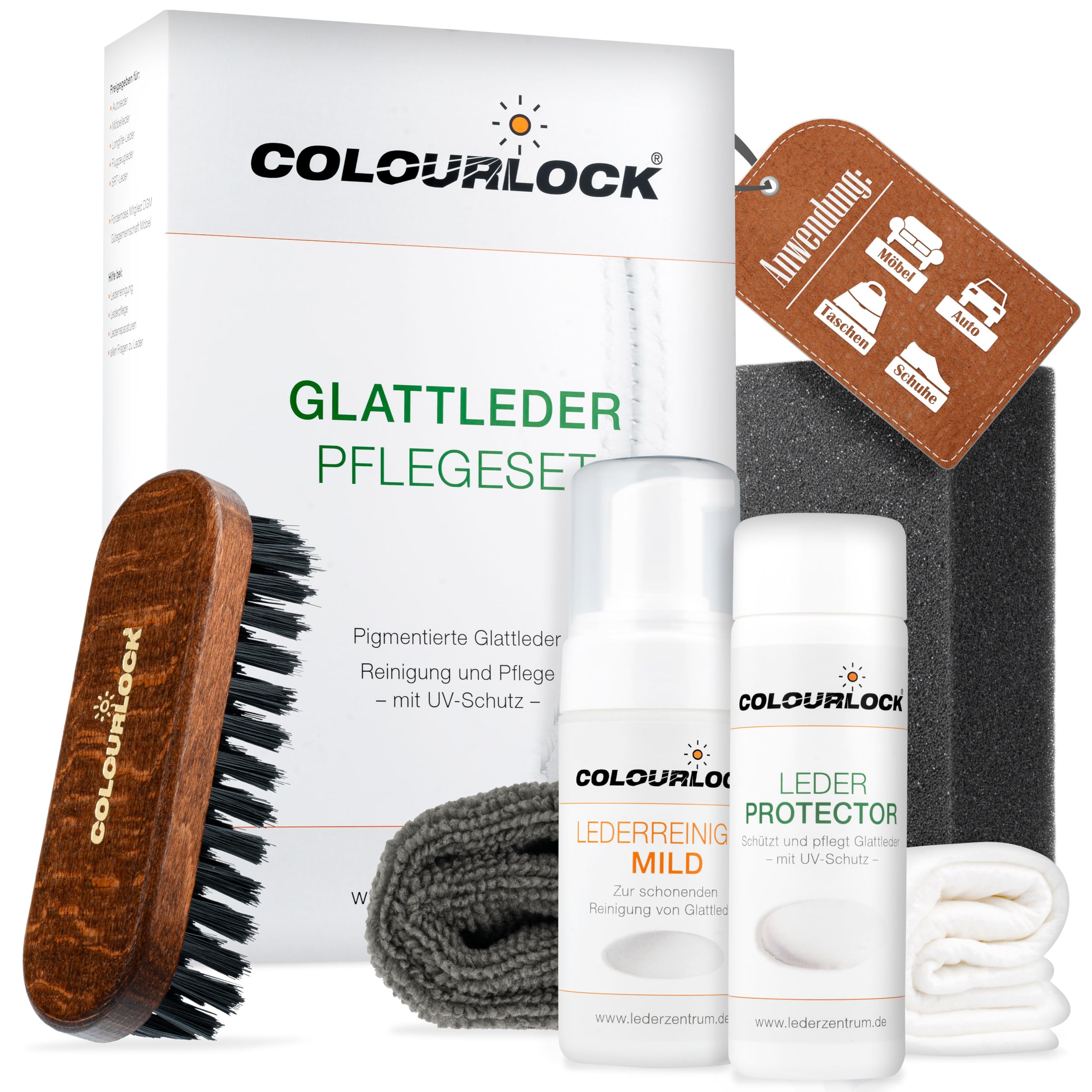 Colourlock - Juego de cuidado de cuero, Cuero liso