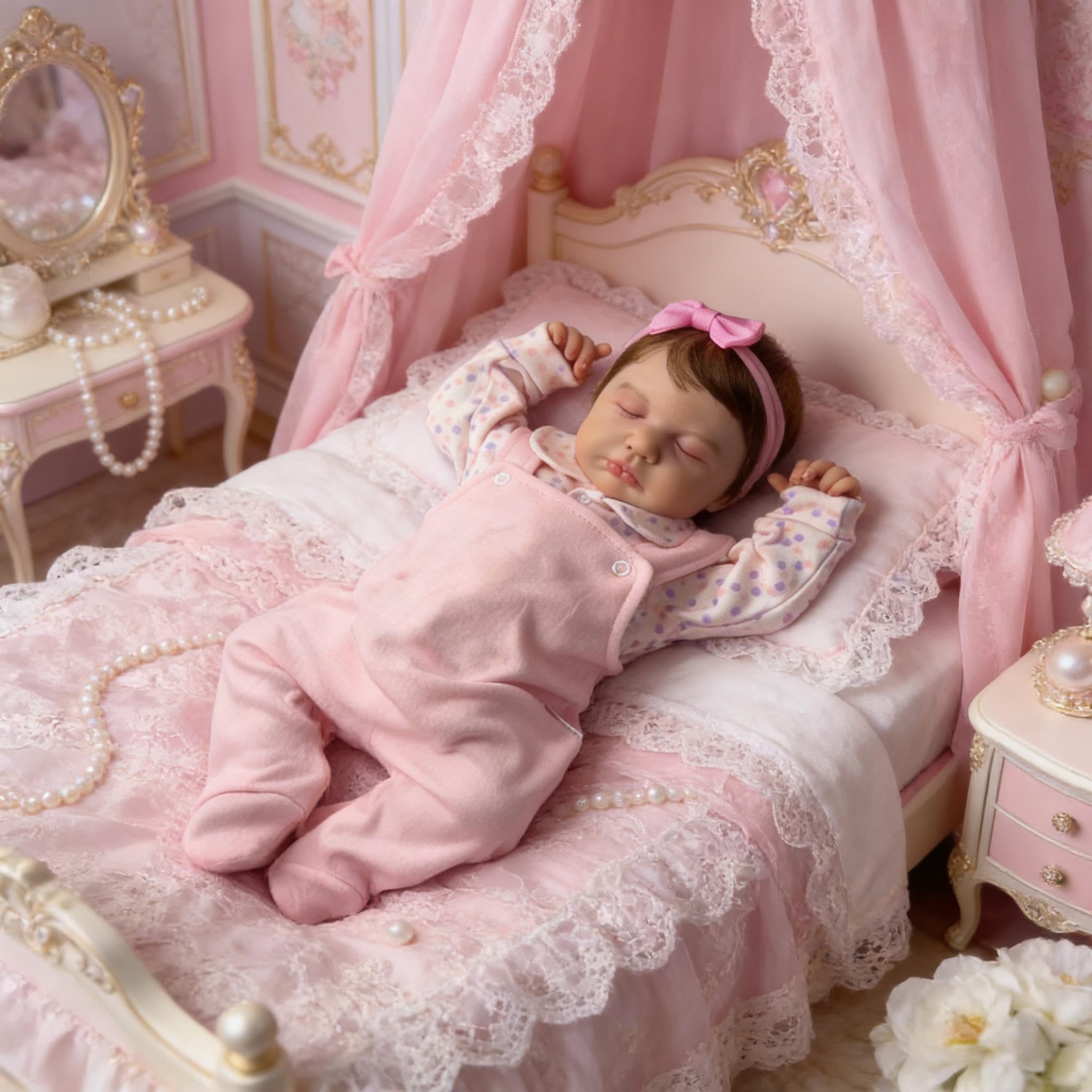 Real Life Reborn Baby Dolls silikonowe pełne ciało winyl 50 cm realistyczna lalka śpiąca dziewczyna realistyczna lalka noworodka, która wygląda prawdziwie Reborn lalki dla dzieci