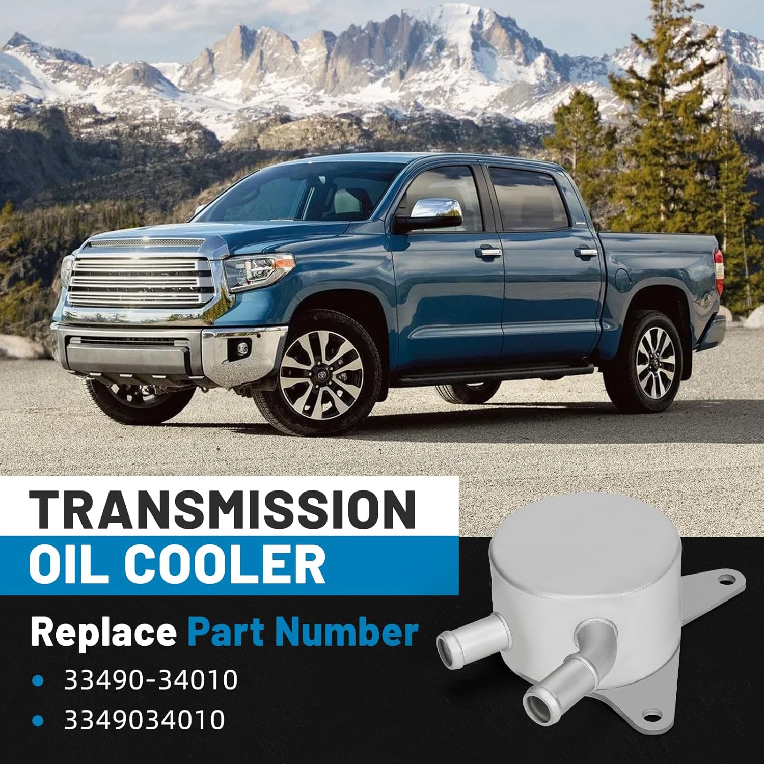 33490-34010 Transmission Oil Cooler Assembly Compatible with Toyota Tundra 2007-2021,Sequoia 2008-2022,Land Cruiser 2008-2015,Lexus LX570 2008-2018,4.0L 4.6L 4.7L 5.7L,Replaces 3349034010