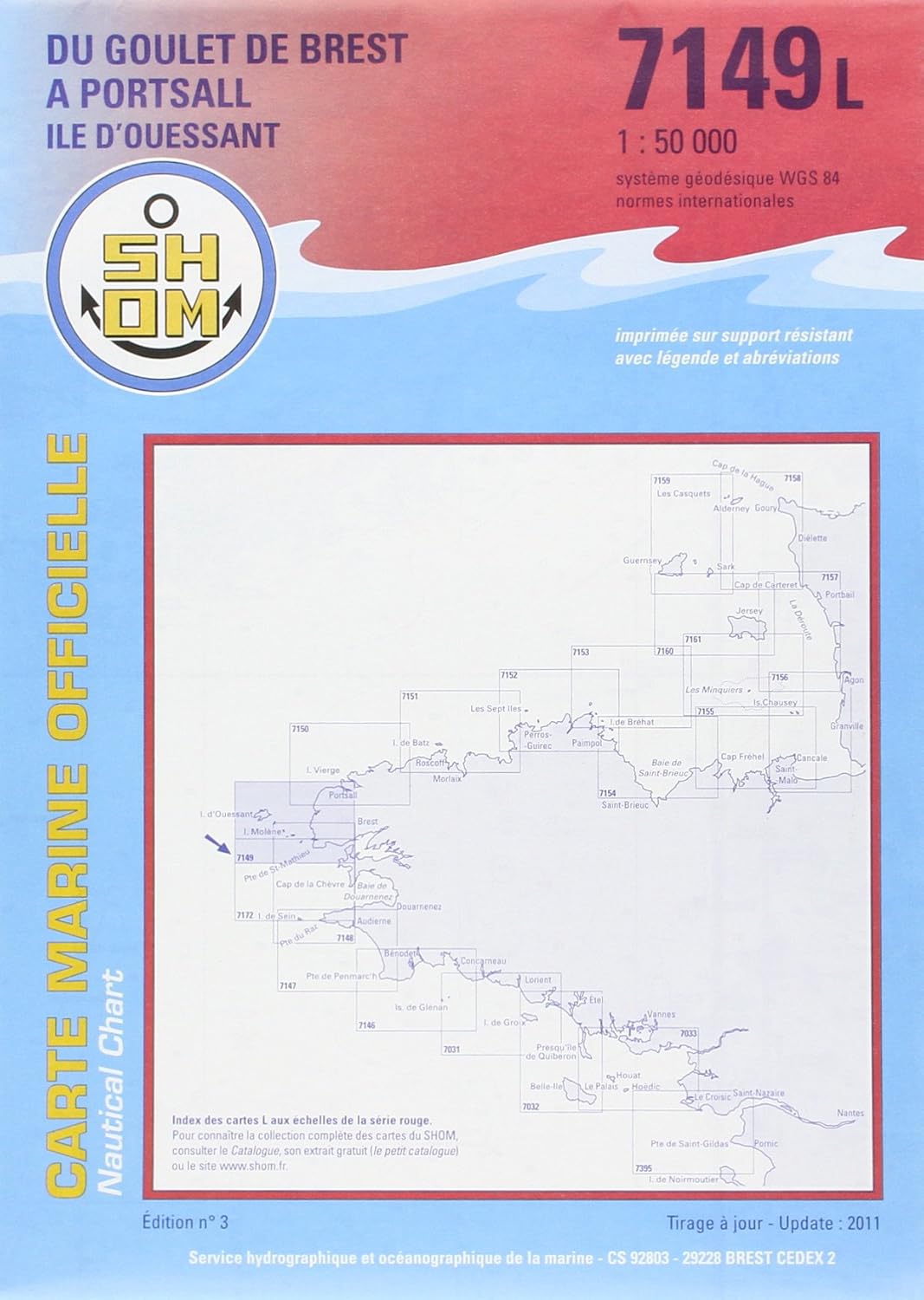 Amazon.fr Carte marine Du Goulet de Brest à l'île d'Ouessant