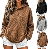 MABUTINGTI Leopard Print Hoodie Leopard Y2k Hoodies in A1-black