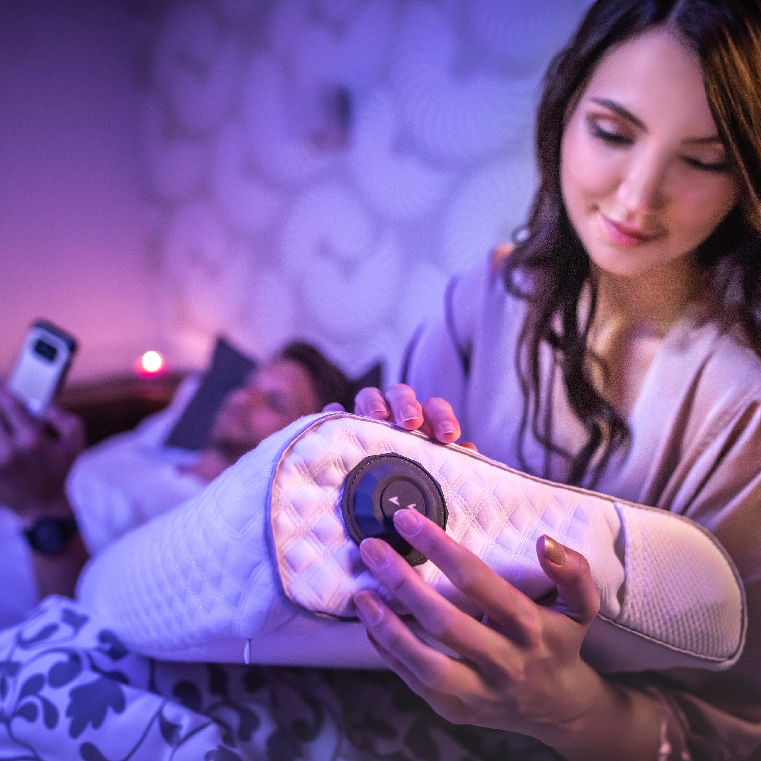 TESLA Smart Pillow | Altavoz incorporado Monitor de sueño Aplicación todo en uno | Equivale a los cojines más cómodos | Aplicación móvil para smartphones iOS y Android | Almohada ergonómica grande