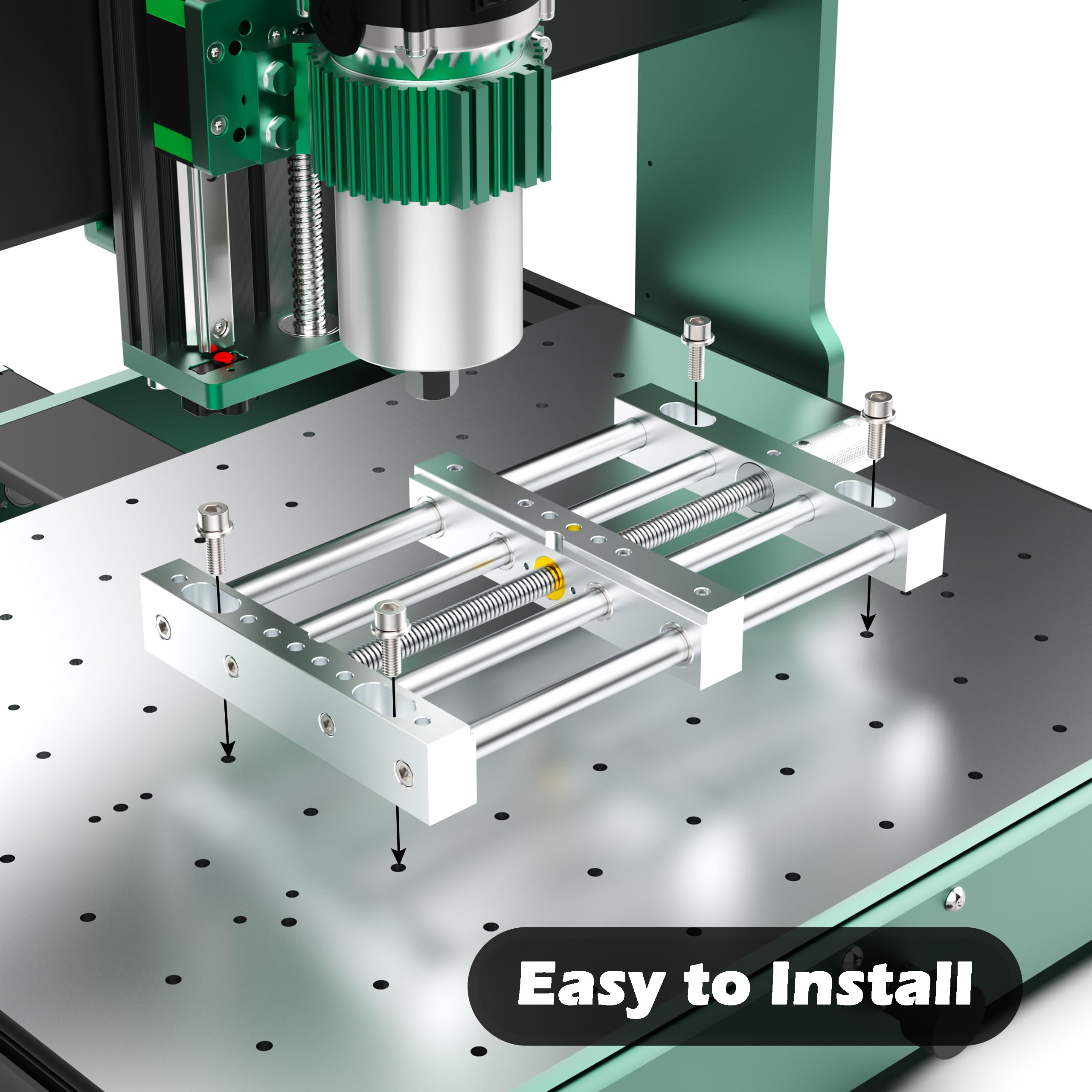 CNC Router High-Precision Aluminum Vise Bench Clamp, 282mm x 150mm x 30mm